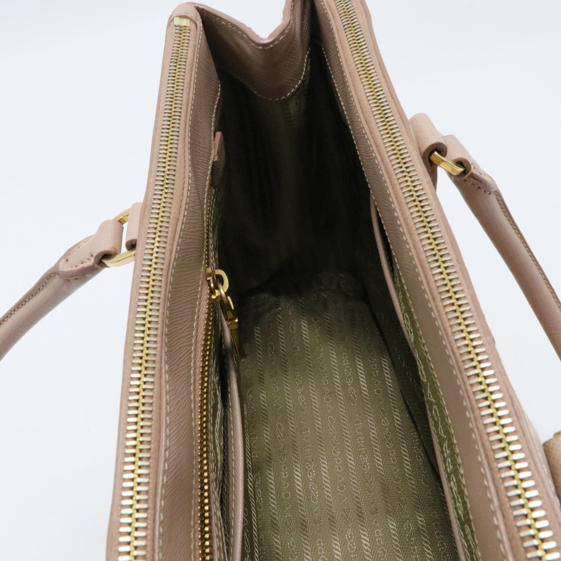 Double Zip Lux Tote Saffiano Leather Medium