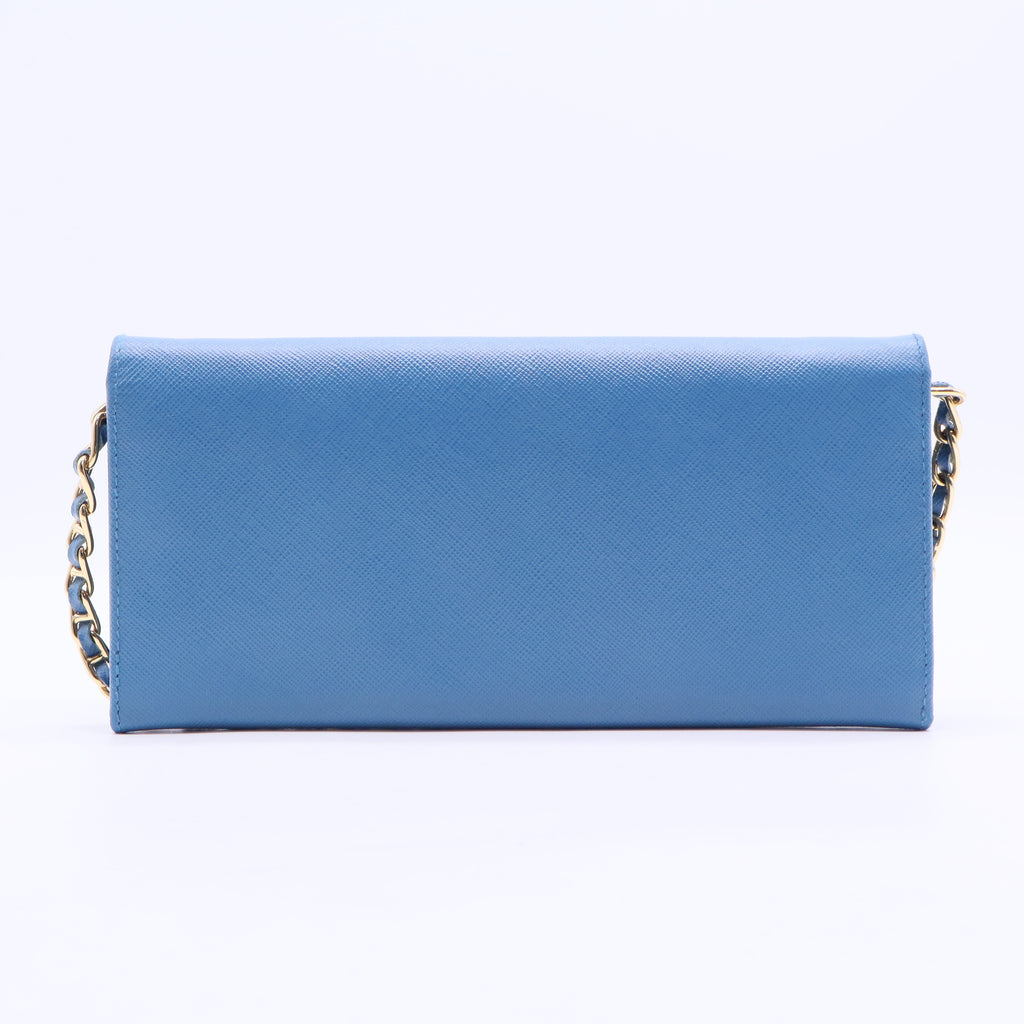 Wallet on Chain Saffiano Leather