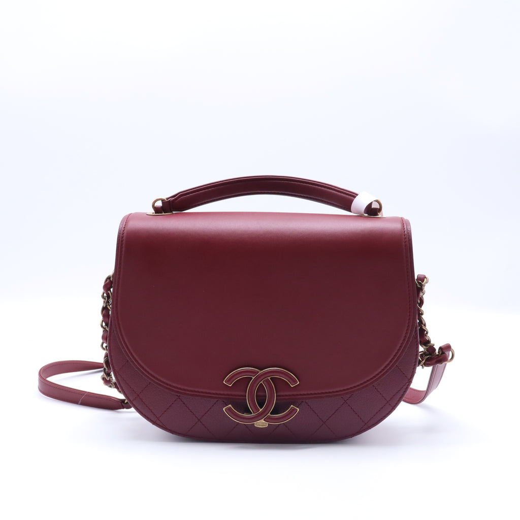 Coco Curve Flap Messenger Calfskin and Quilted Goatskin Medium twins B22341
