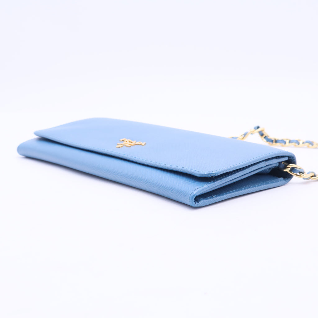 Wallet on Chain Saffiano Leather