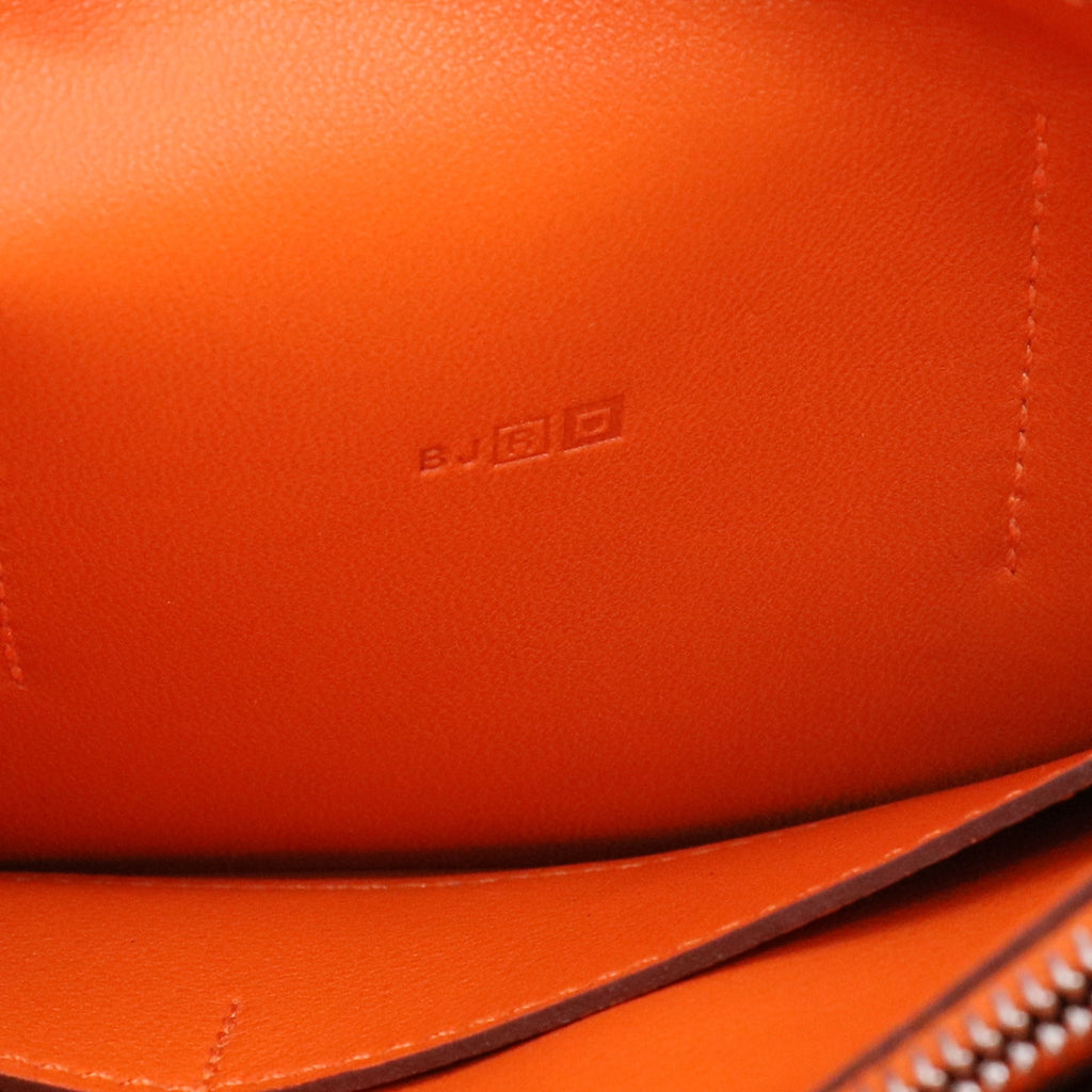 Hermes Mango Clemenece Leather Palladium Plated Dogon Recto Verso Wallet TWINS  LDJ3083