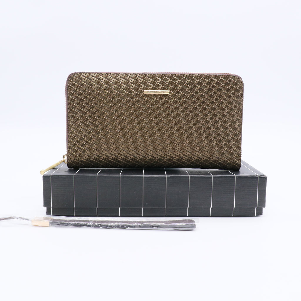 Monogram Print Wallet with Zip Closure Twins LDJ3113