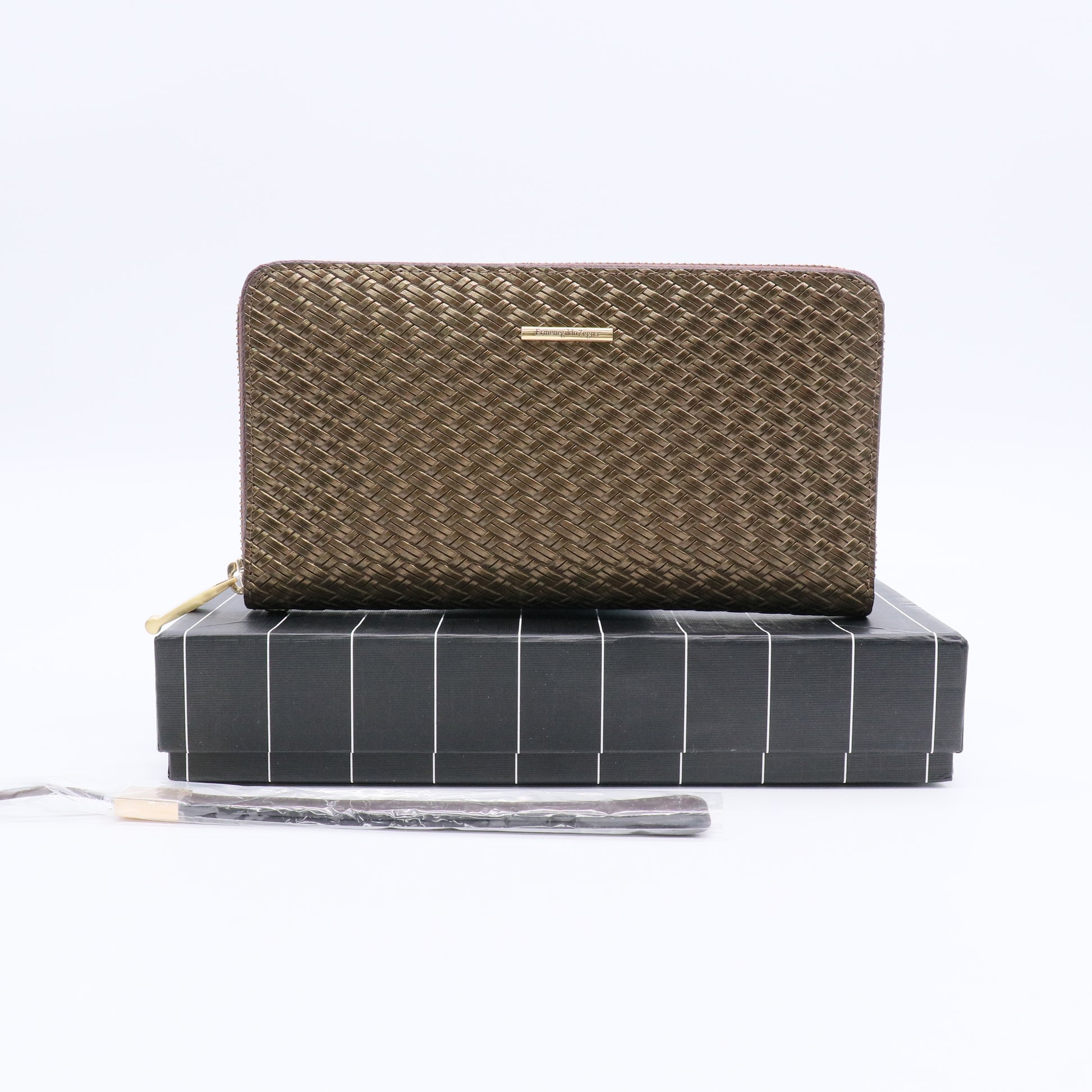 Monogram Print Wallet with Zip Closure Twins LDJ3113
