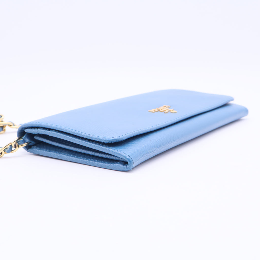 Wallet on Chain Saffiano Leather