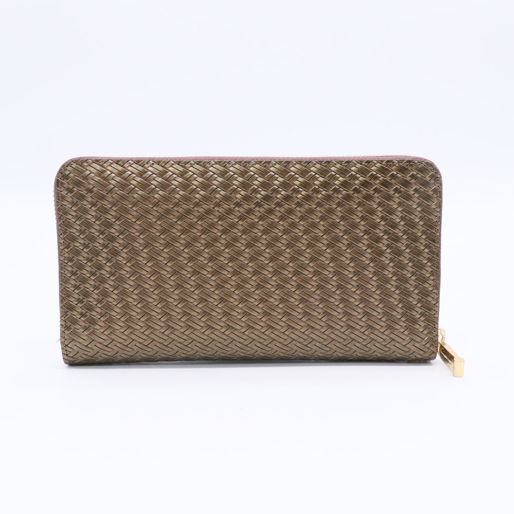 Monogram Print Wallet with Zip Closure Twins LDJ3113