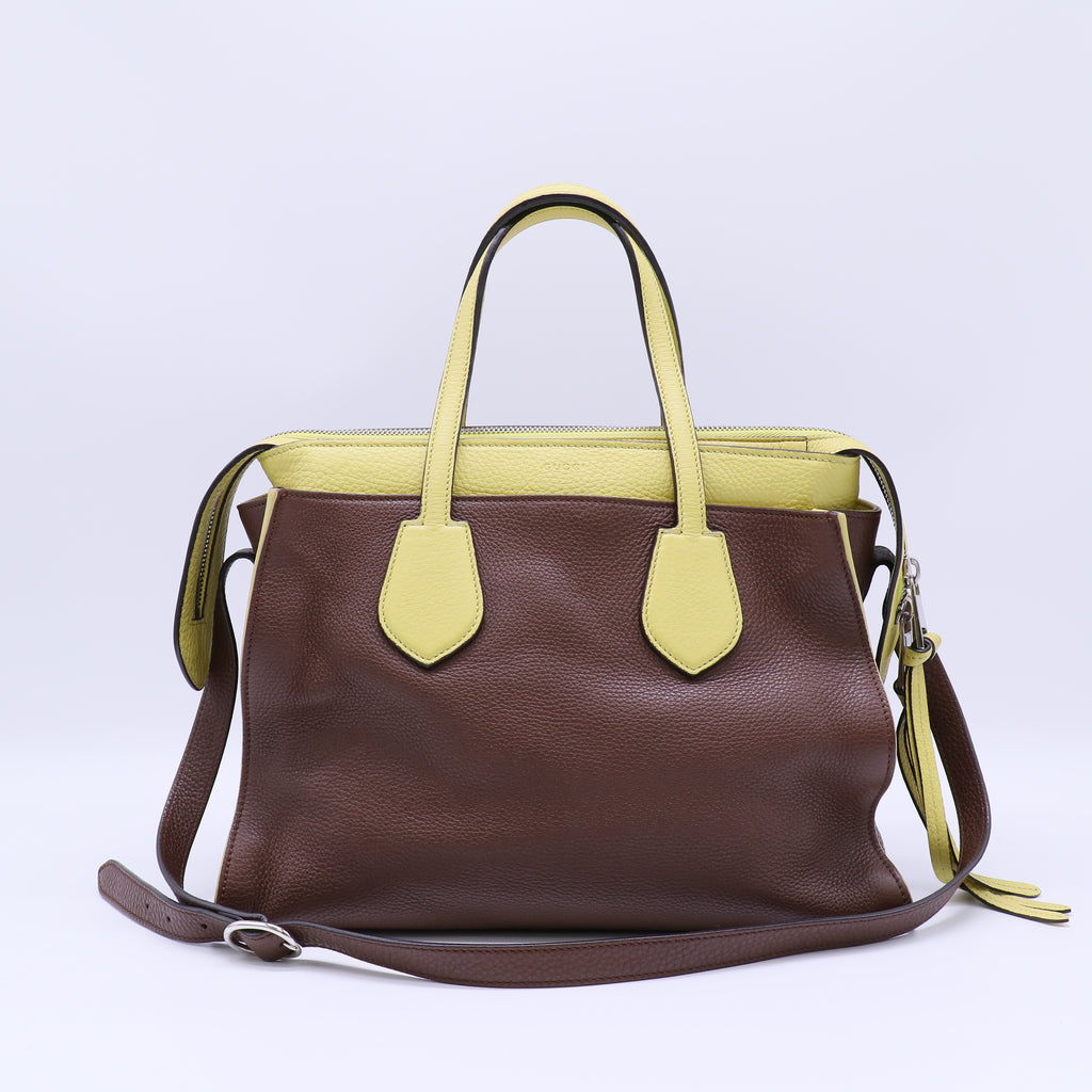 Gucci Ramble Layered Tote Pebbled Leather Medium B21477