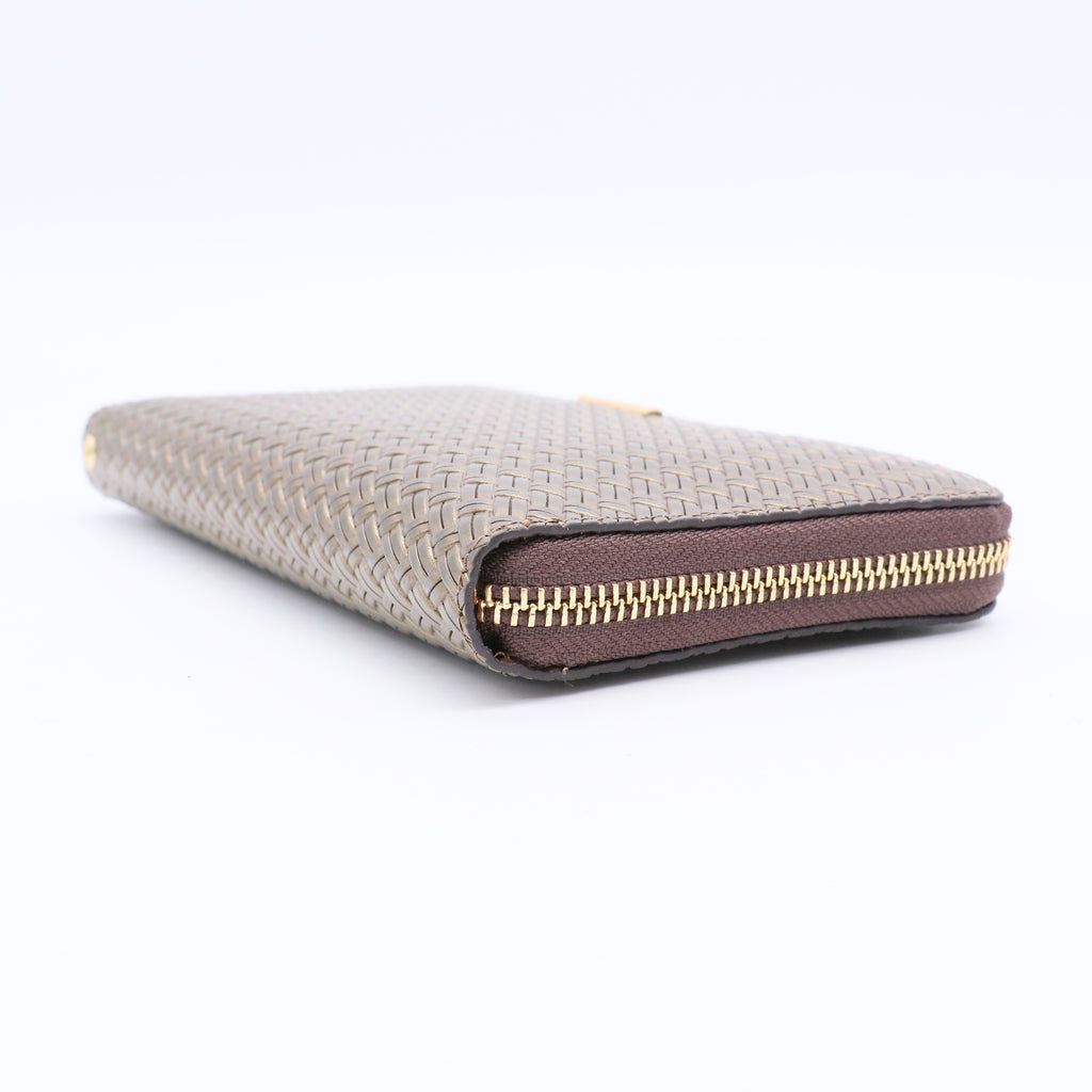 Monogram Print Wallet with Zip Closure Twins LDJ3113