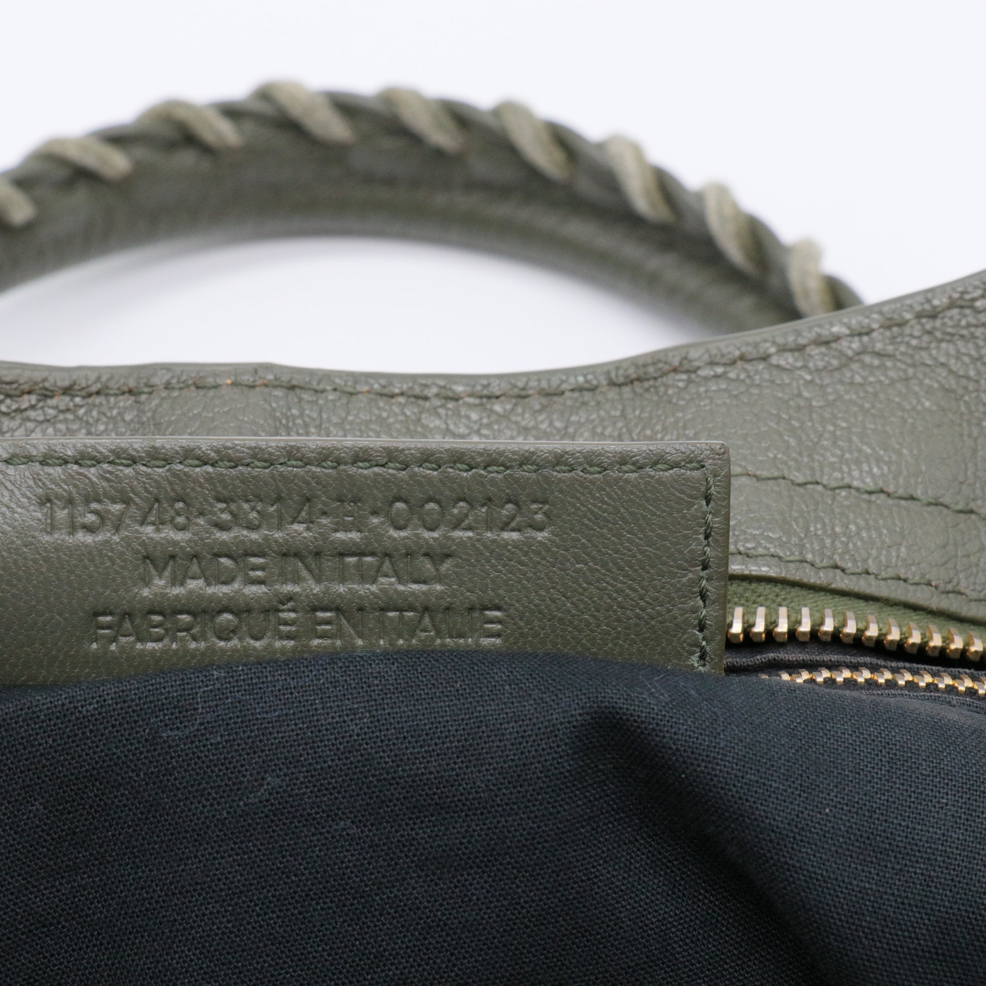 Balenciaga Classic City handbag in olive green leather twins