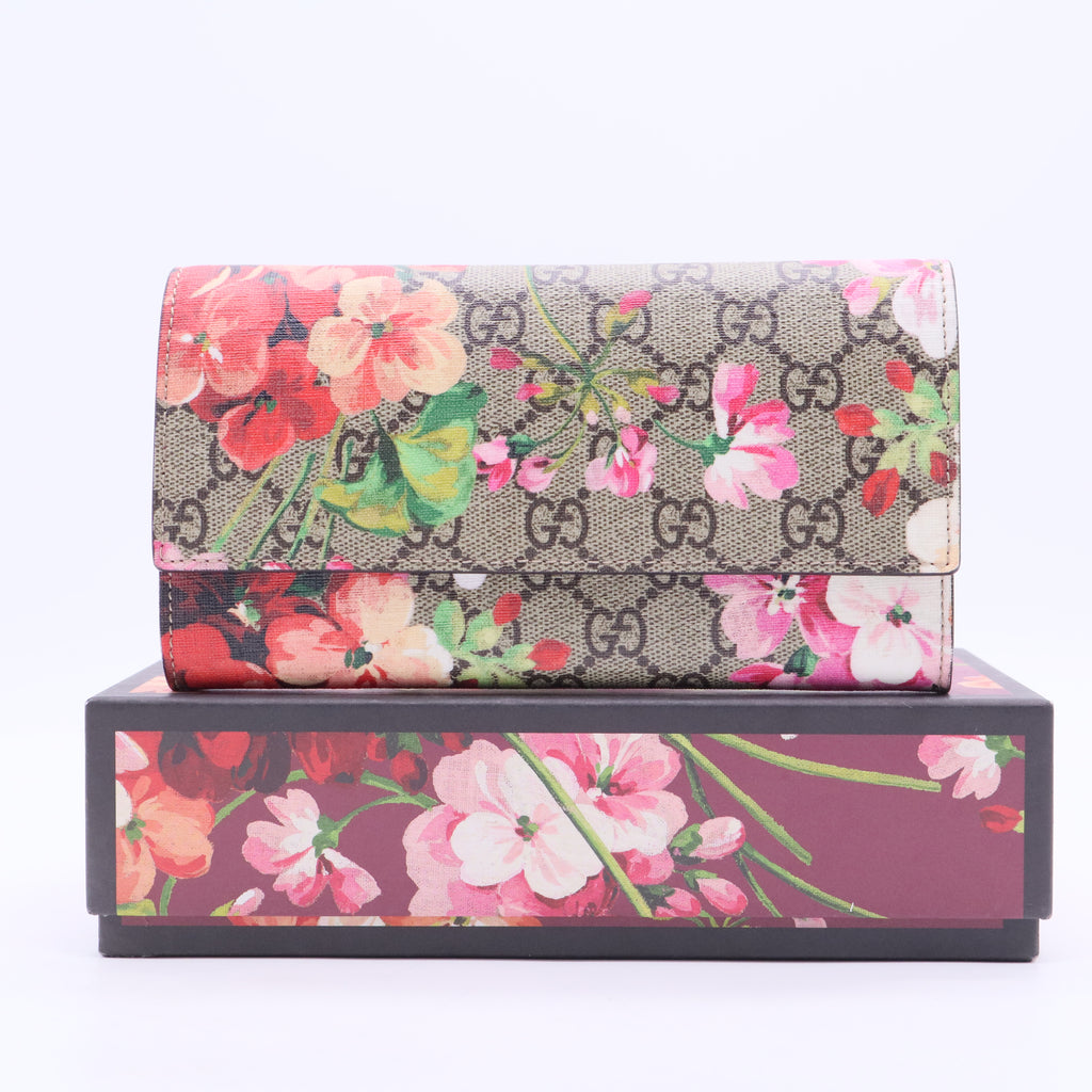 Canvas Floral Print Continental Wallet