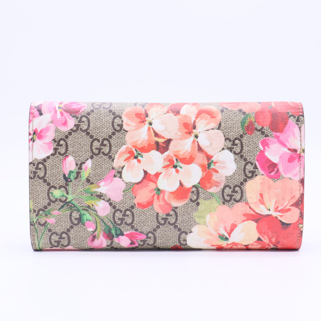 Canvas Floral Print Continental Wallet