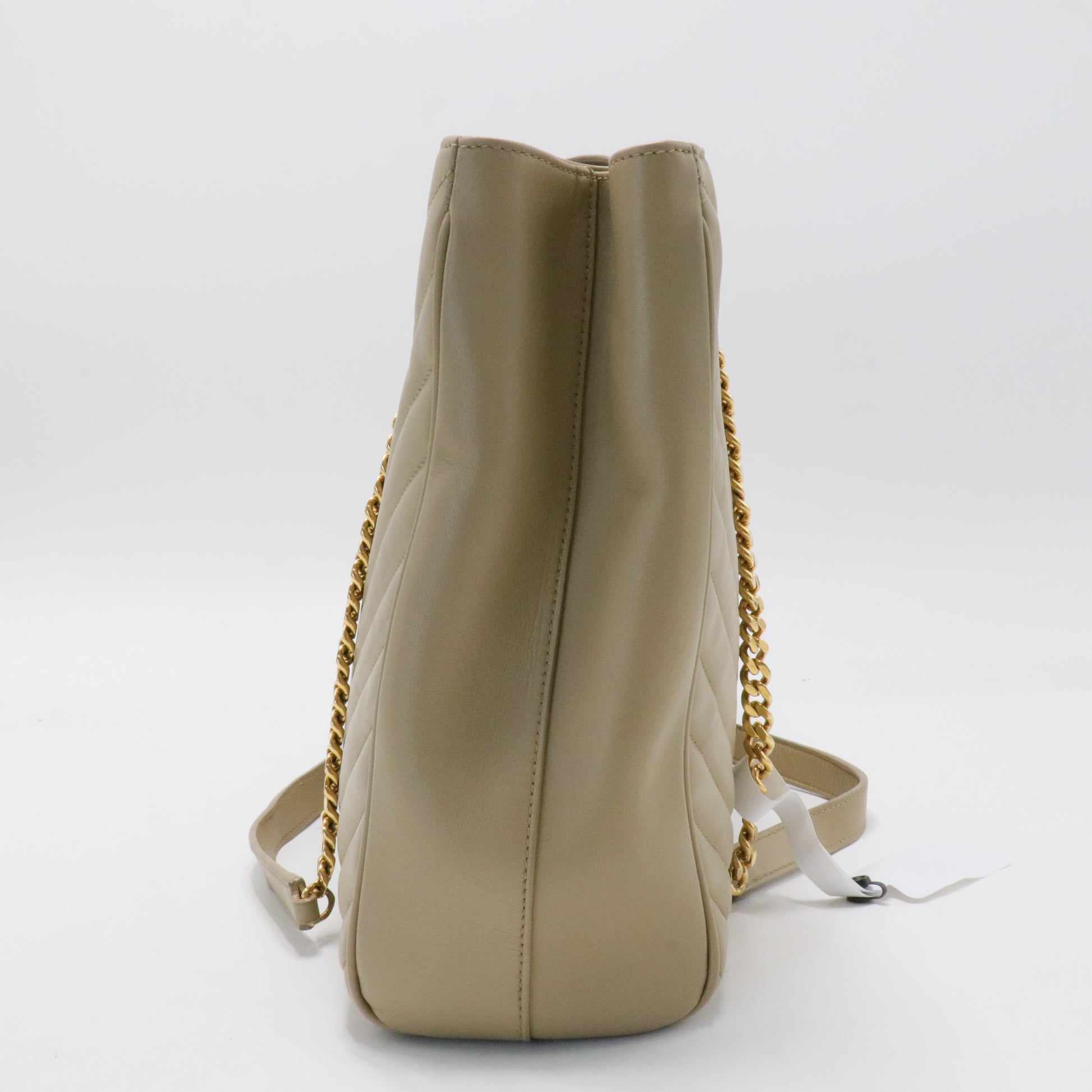 Classic Monogram Shopper Matelasse Chevron Leather Large