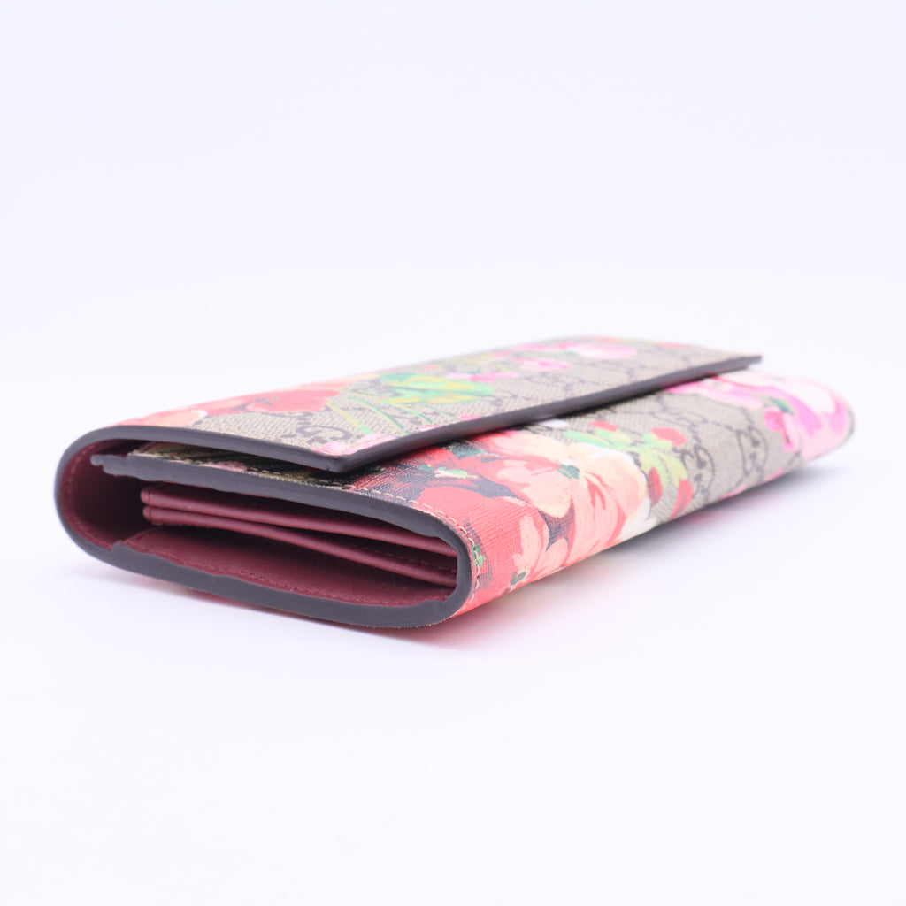 Canvas Floral Print Continental Wallet