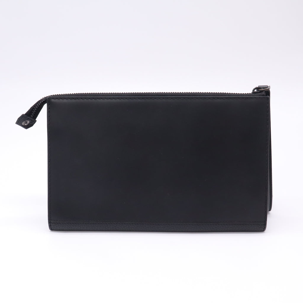 Ferragamo Gancini Embossed Leather Wristlet Pouch W22747
