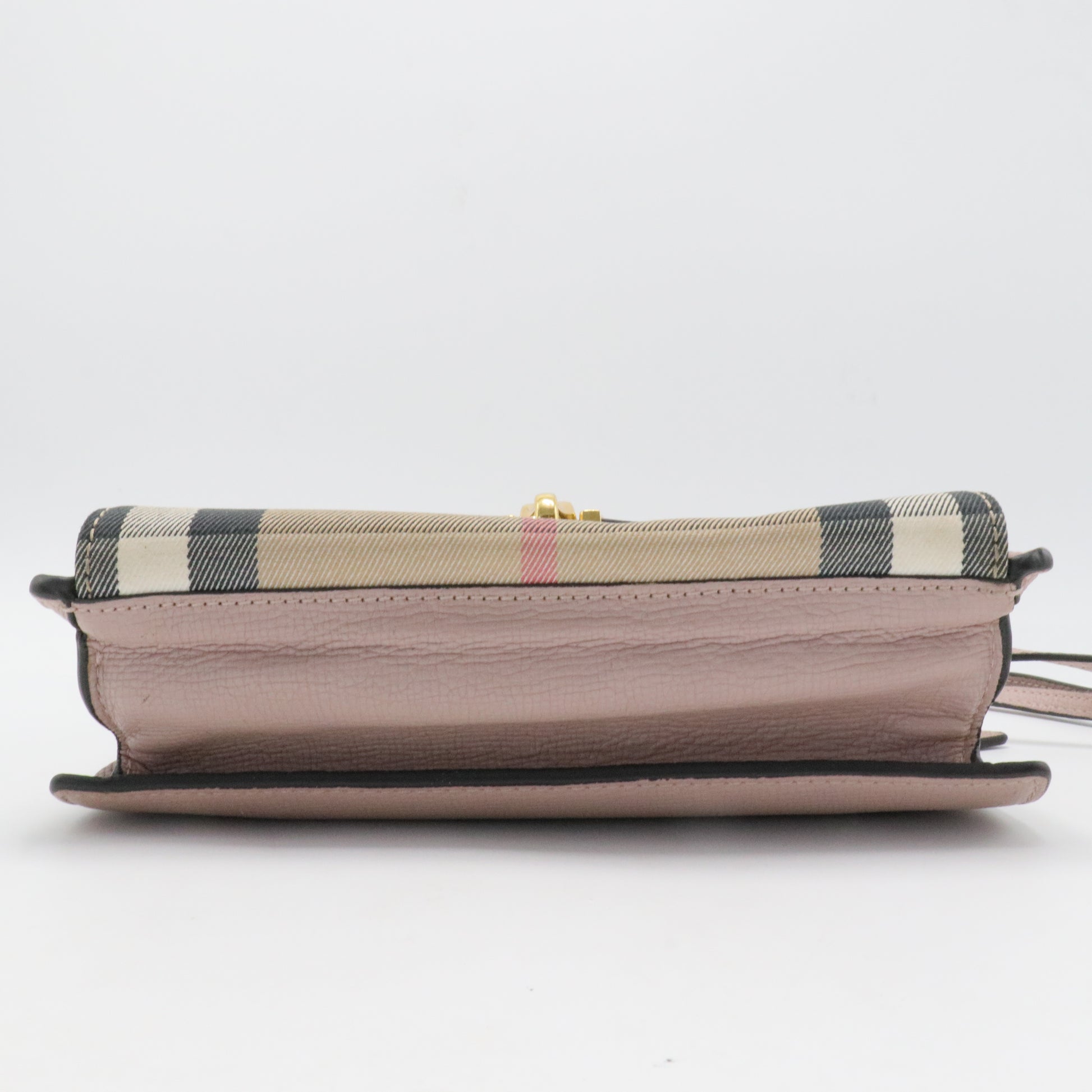 Derby Calfskin House Check Small Macken Crossbody Bag Pale Orchid
