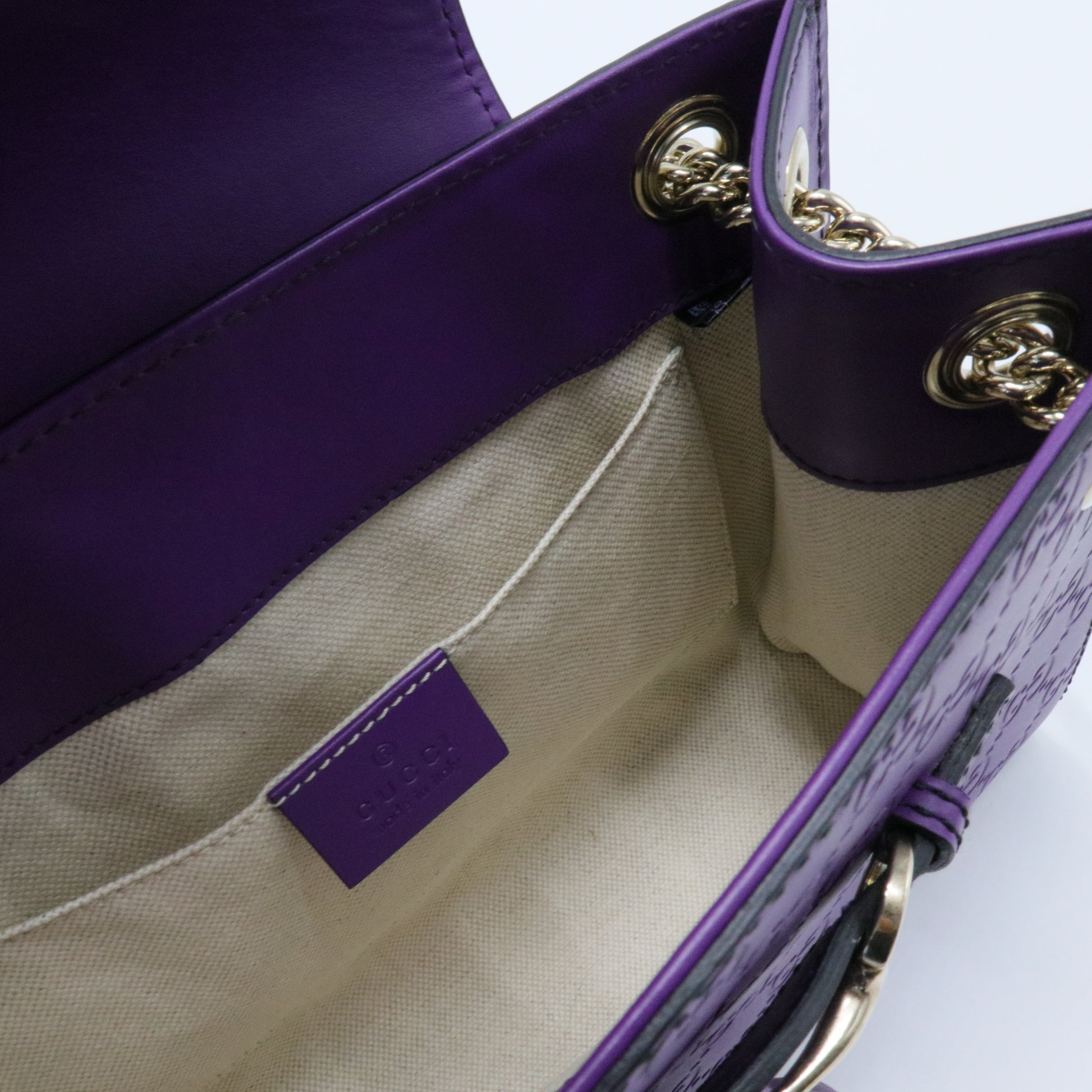 Guccissima Small Emily Chain Shoulder Bag Purple