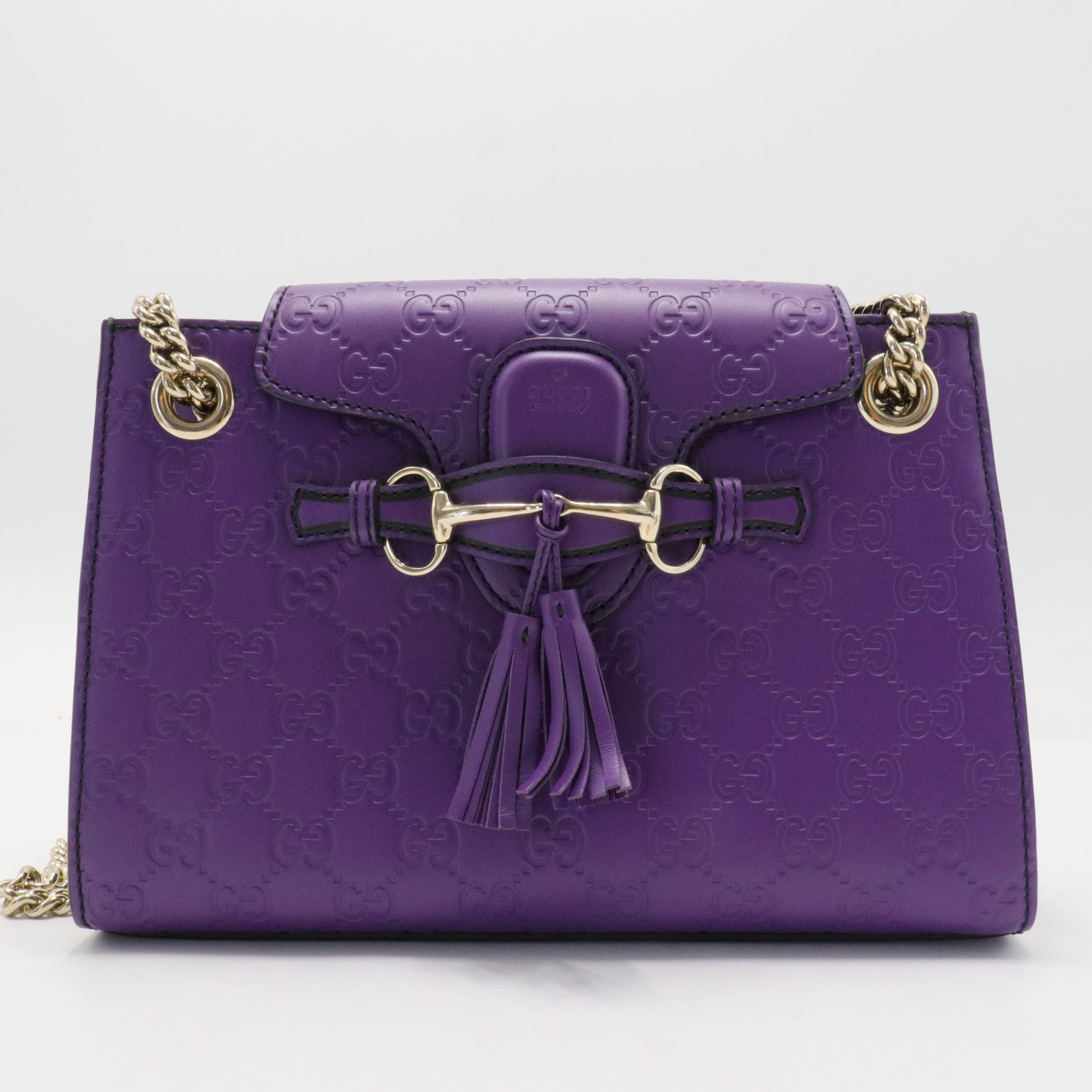 Guccissima Small Emily Chain Shoulder Bag Purple