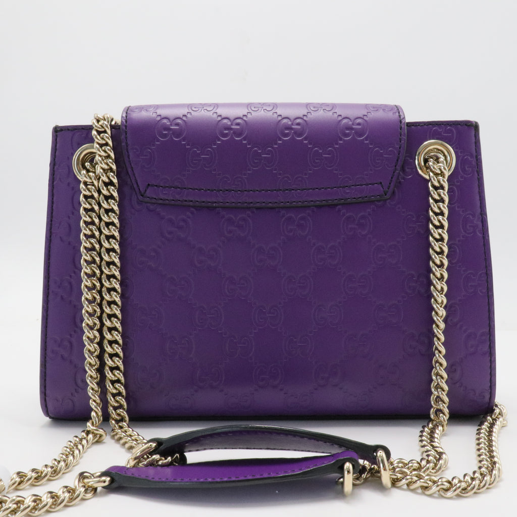 Guccissima Small Emily Chain Shoulder Bag Purple