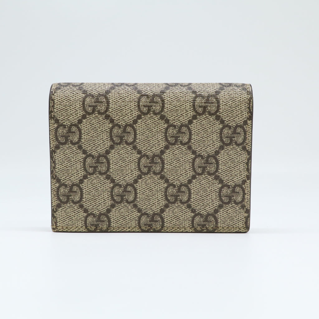 Gucci GG Supreme Snake Heart Embroidered Card Case W21878