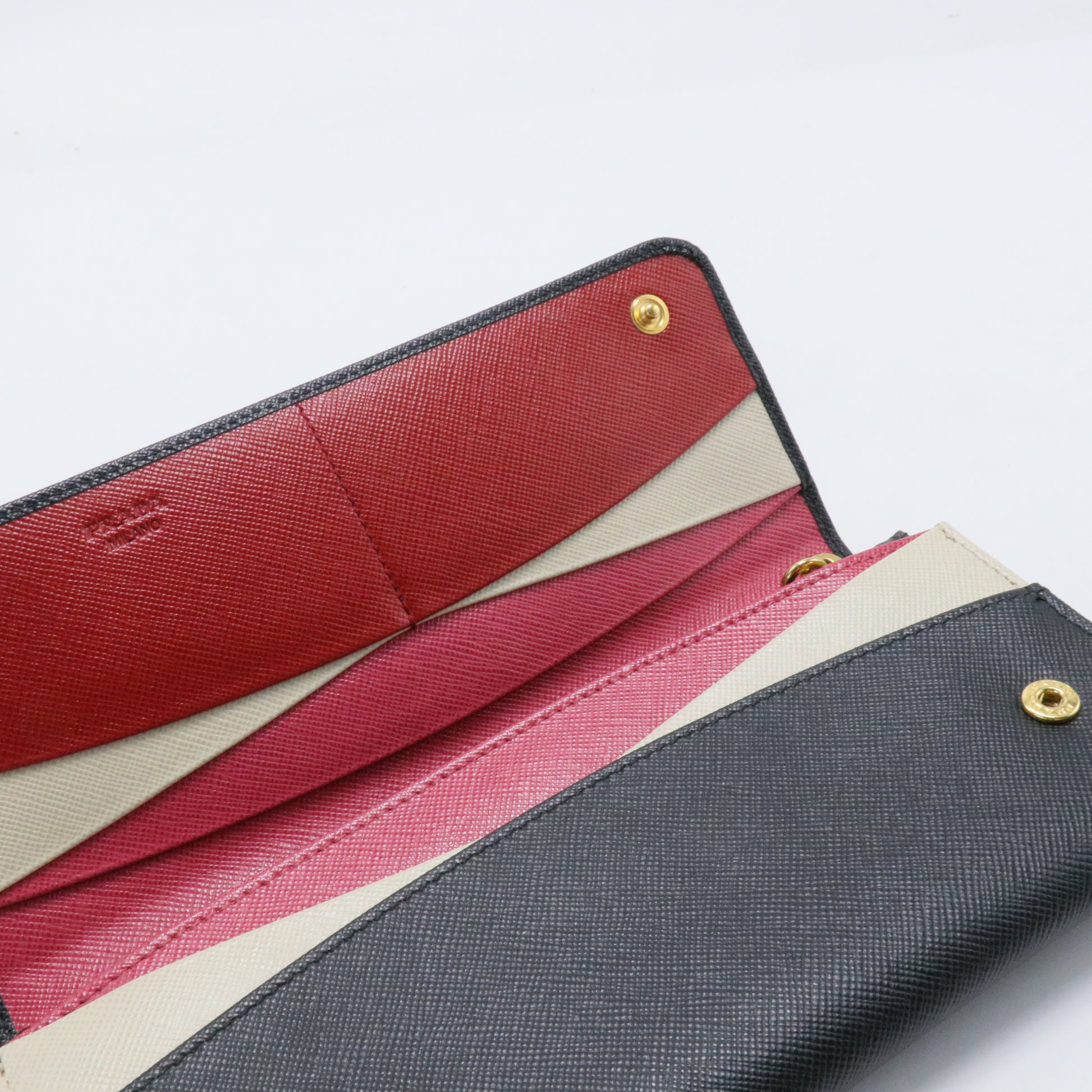 Saffiano Black Long Wallet