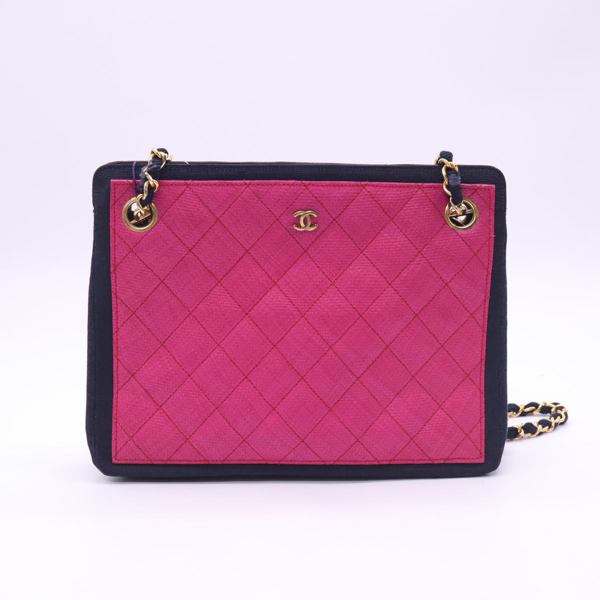 Chanel Bi-Colour Canvas Chain Tote Twins LDJ5976