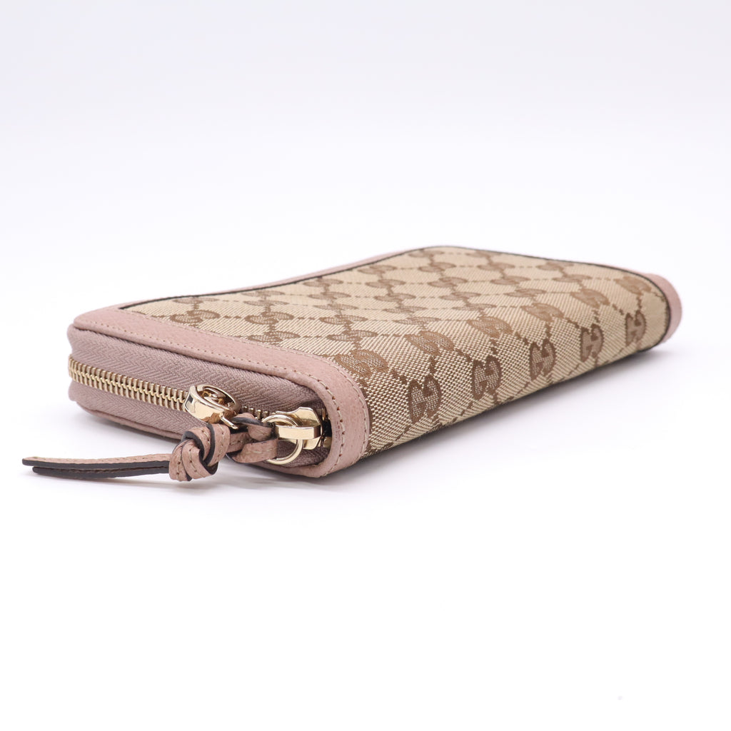 Gucci GG Canvas Zip Around Wallet W22756