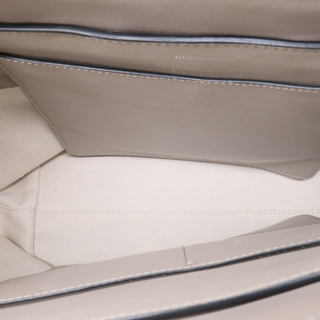 Burberry Grey/White Pebbled Leather Medium Belt Bag Twins LDJ3115