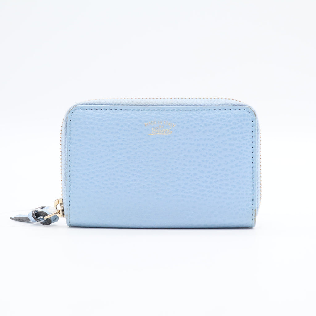 Gucci Original Leather Dollar Calf Wallet in Mineral Blue