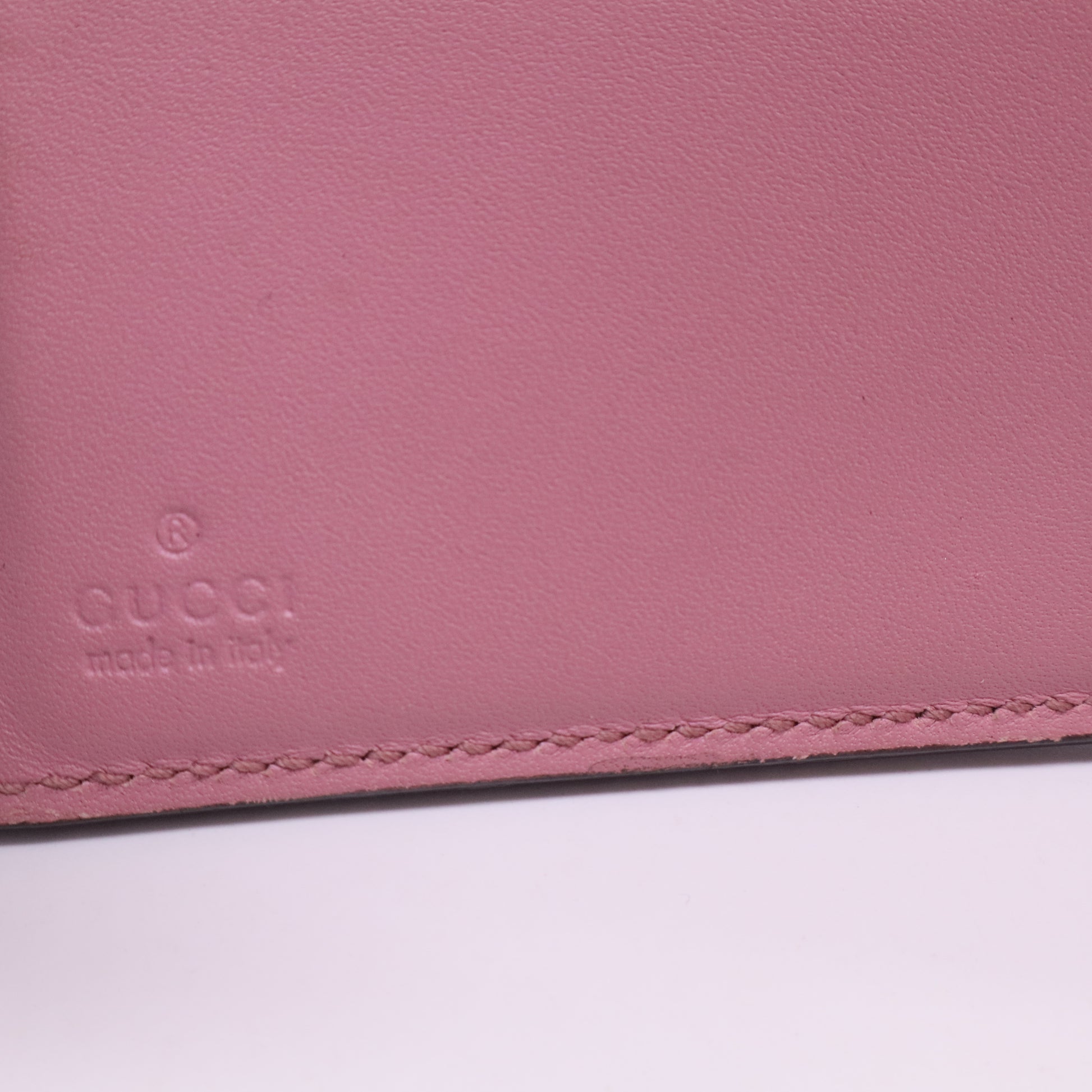 GG Supreme Monogram Pearl Studded French Wallet