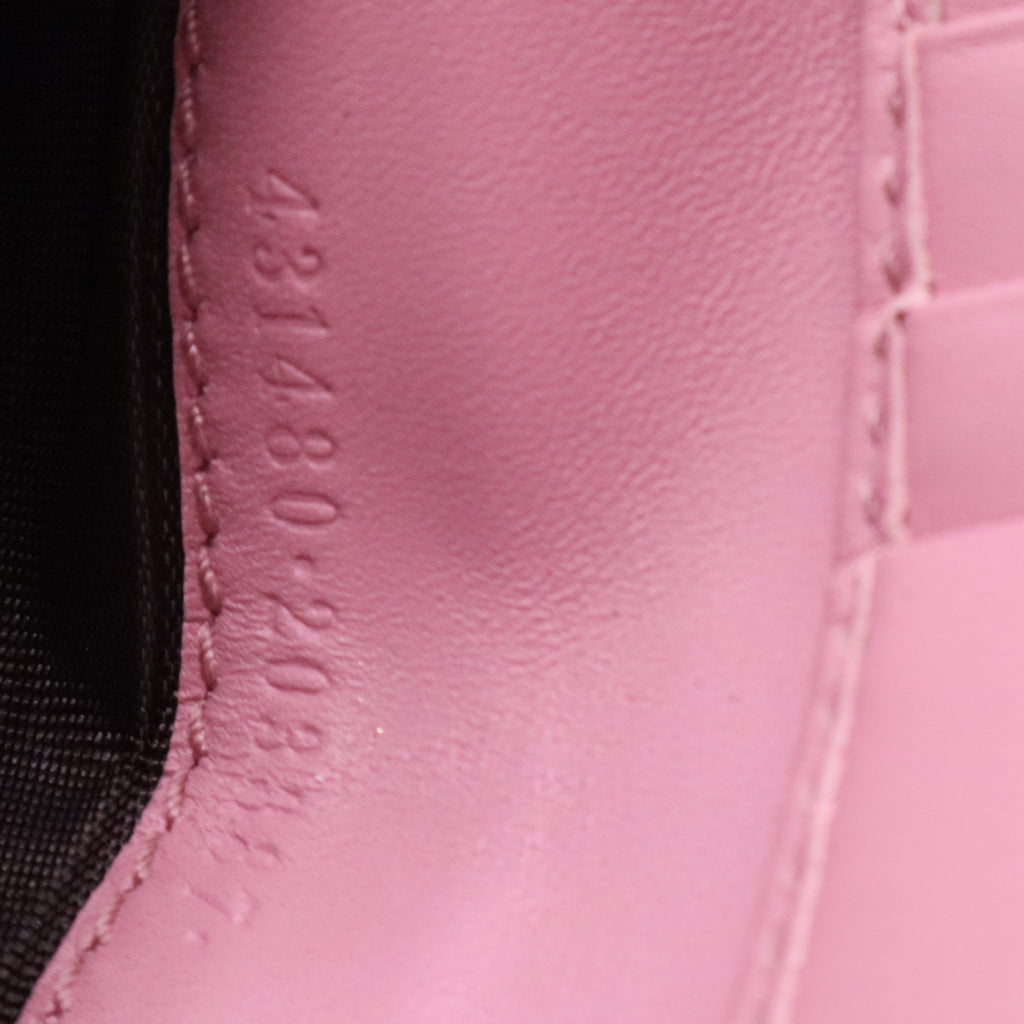 GG Supreme Monogram Pearl Studded French Wallet