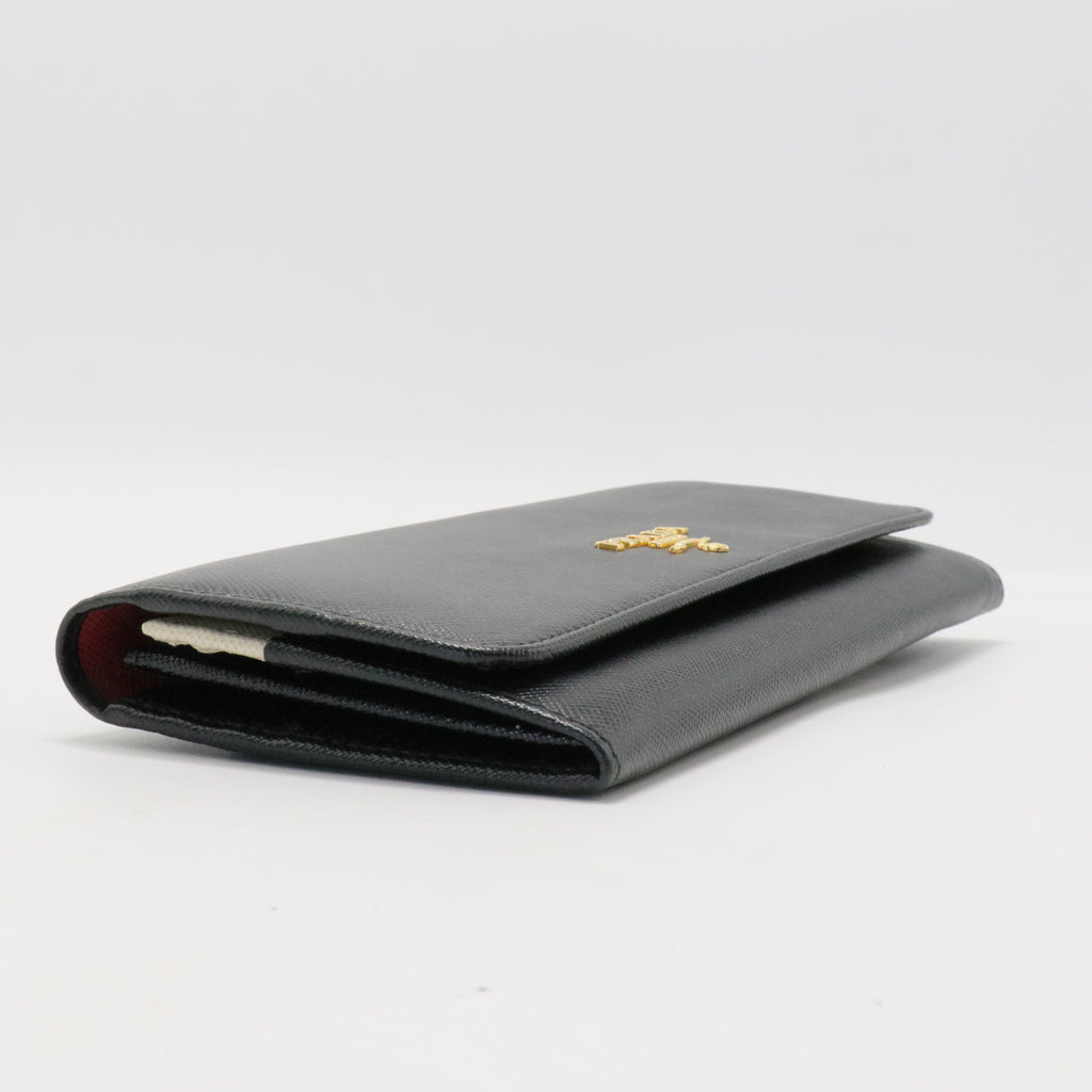 Saffiano Black Long Wallet