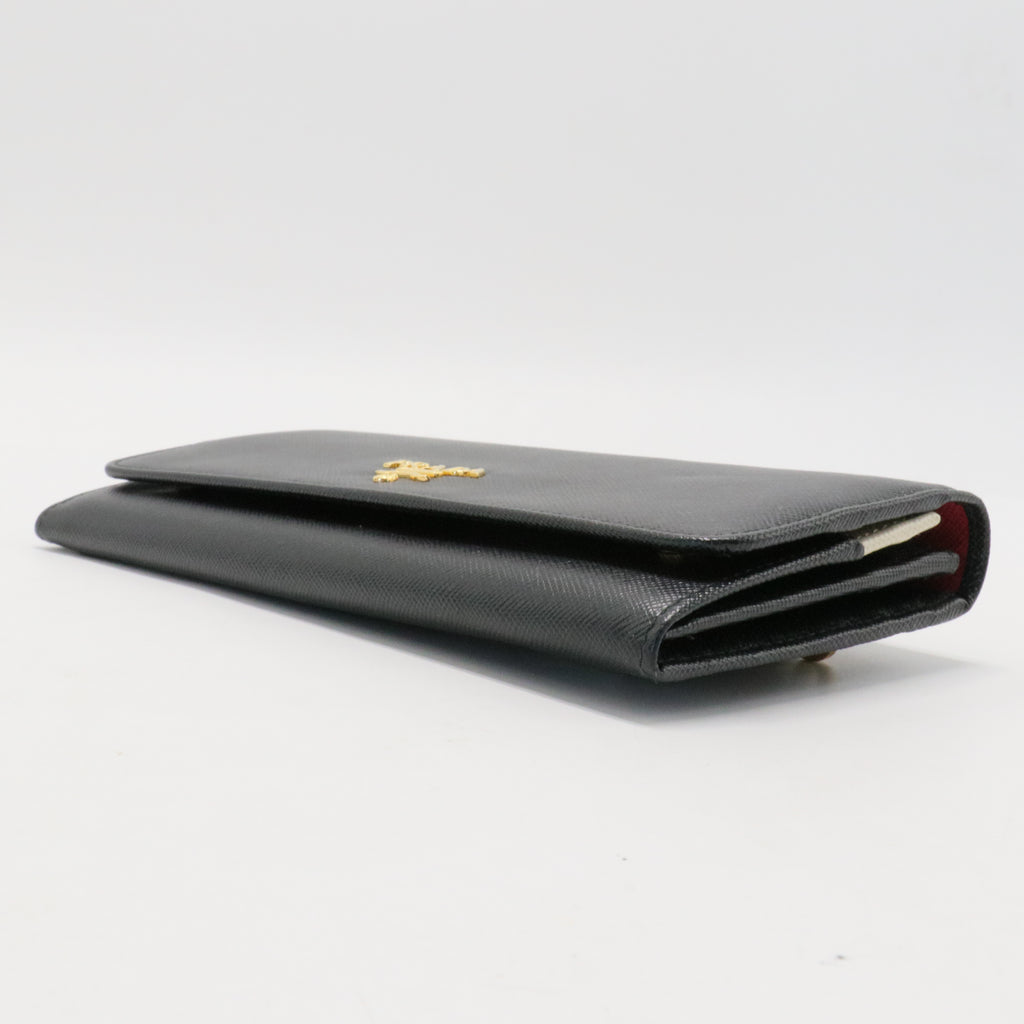 Saffiano Black Long Wallet