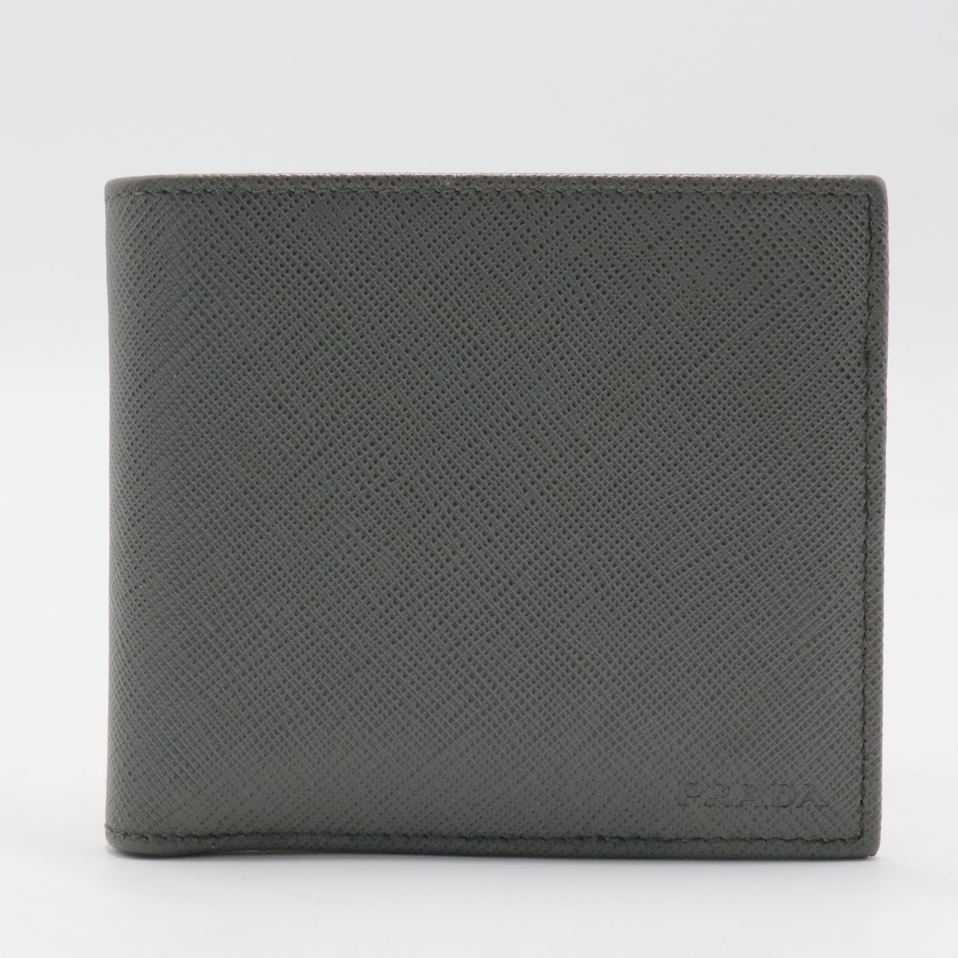 PRADA GREY SAFFIANO BIFOLD WALLET