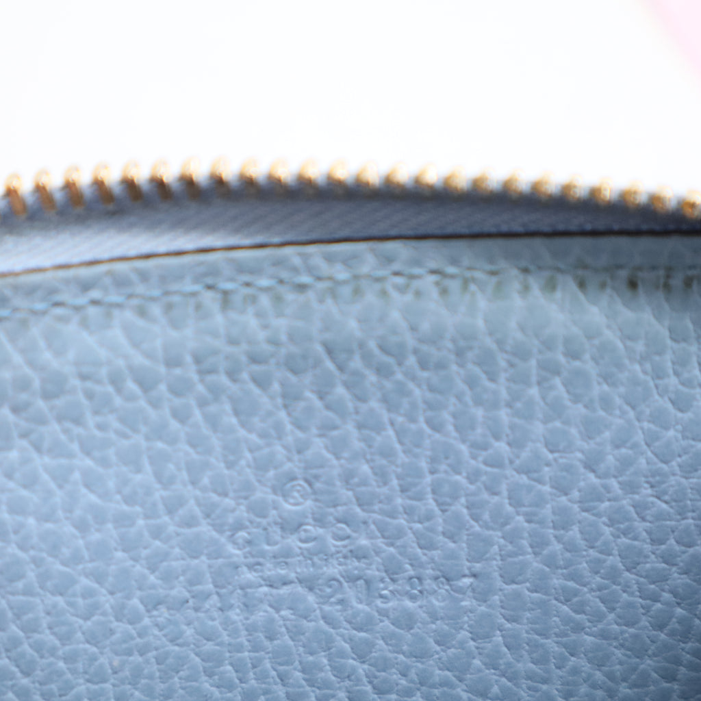 Gucci Original Leather Dollar Calf Wallet in Mineral Blue