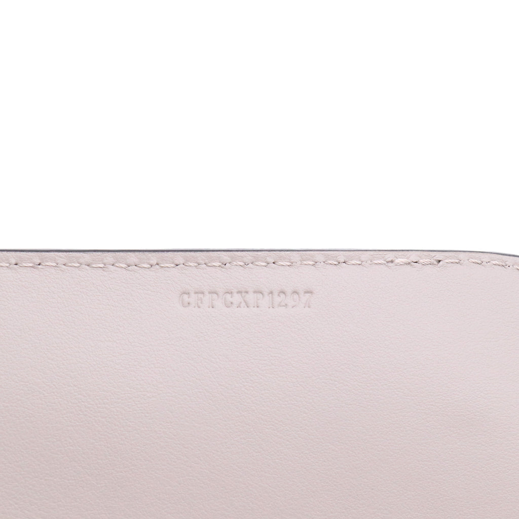 Burberry Grey/White Pebbled Leather Medium Belt Bag Twins LDJ3115