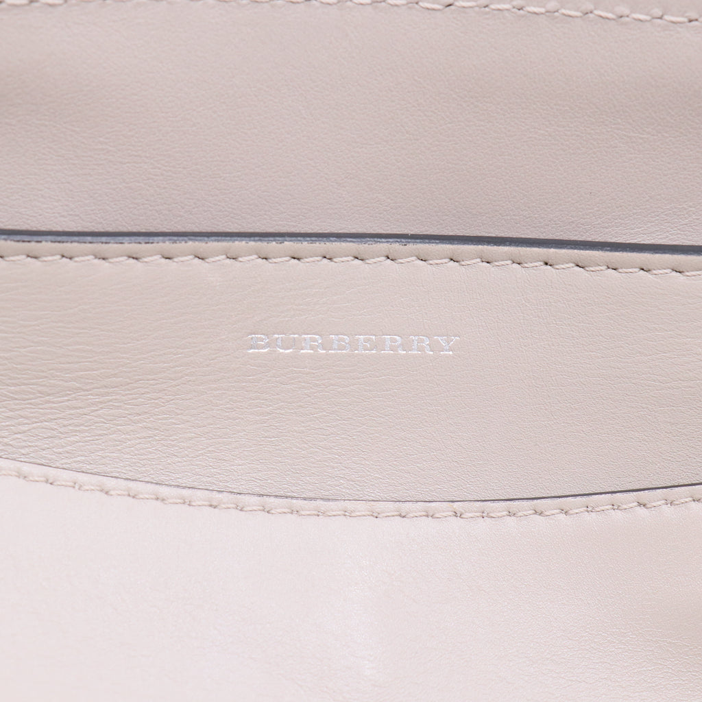 Burberry Grey/White Pebbled Leather Medium Belt Bag Twins LDJ3115