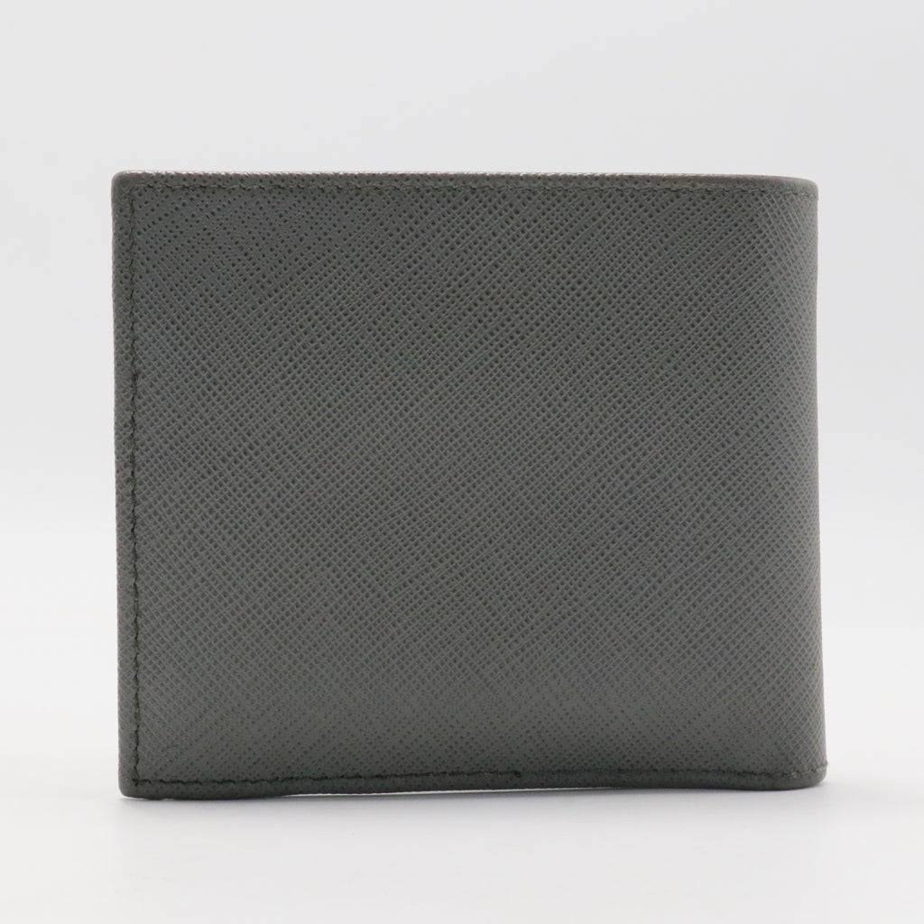 PRADA GREY SAFFIANO BIFOLD WALLET