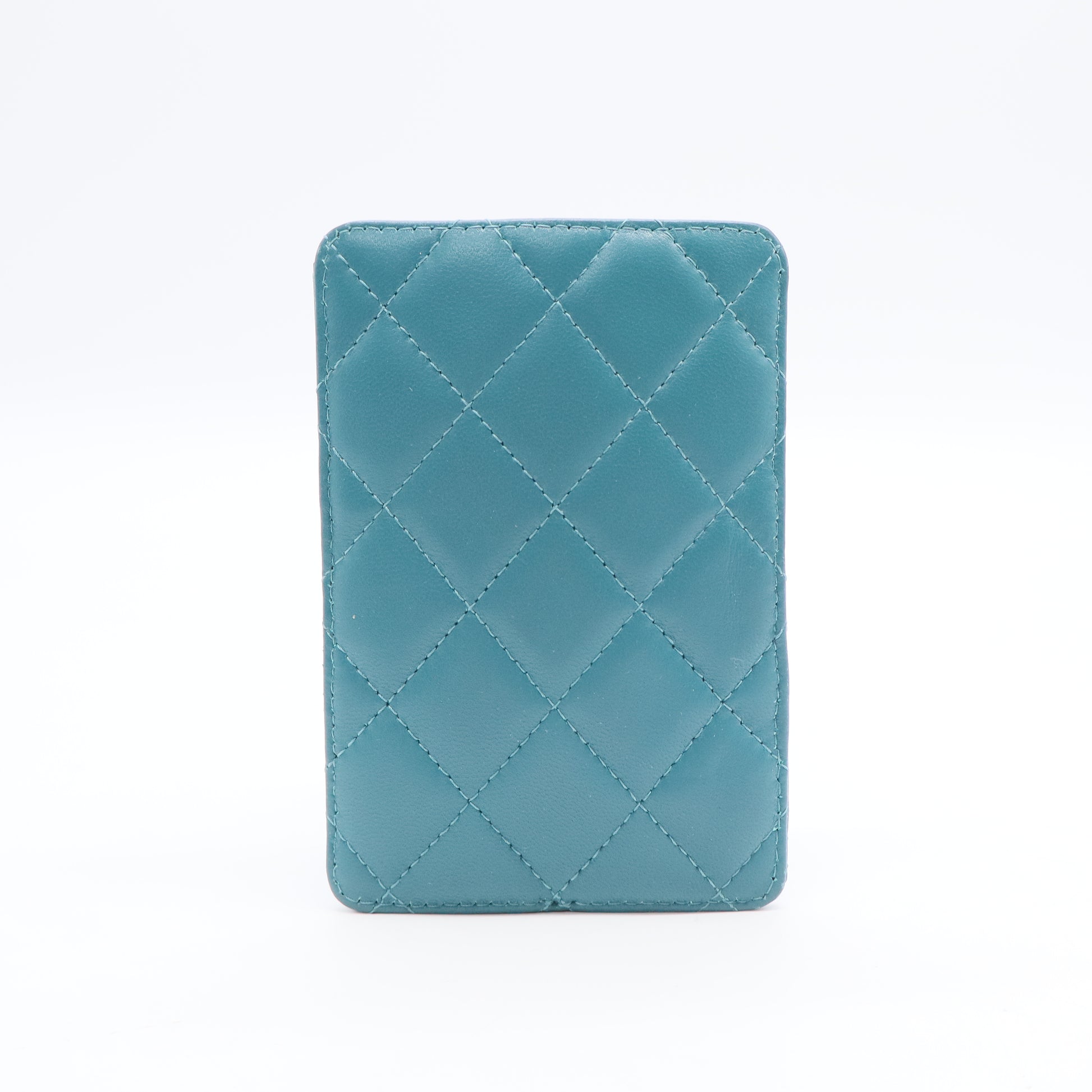 Chanel Sky Blue CC Classic Card Holder Twins LDJ3109