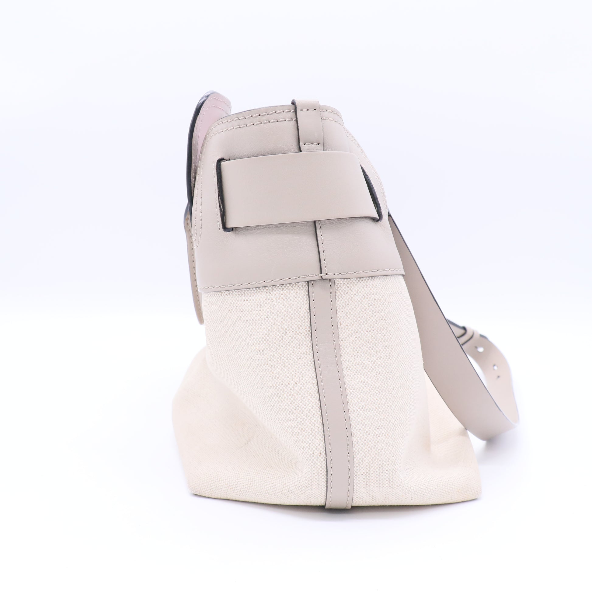 Burberry Grey/White Pebbled Leather Medium Belt Bag Twins LDJ3115