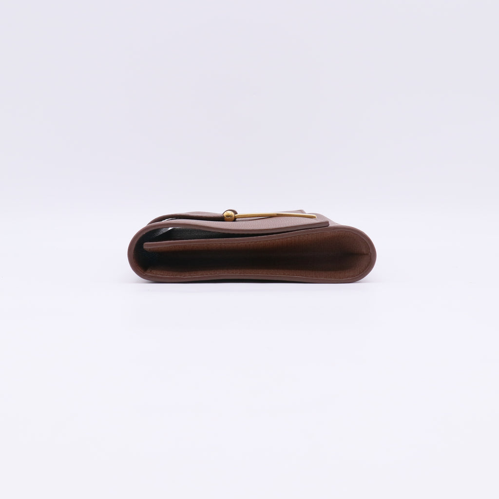 Yves Saint Laurent Brown Leather Cabas Chyc Clutch B23528