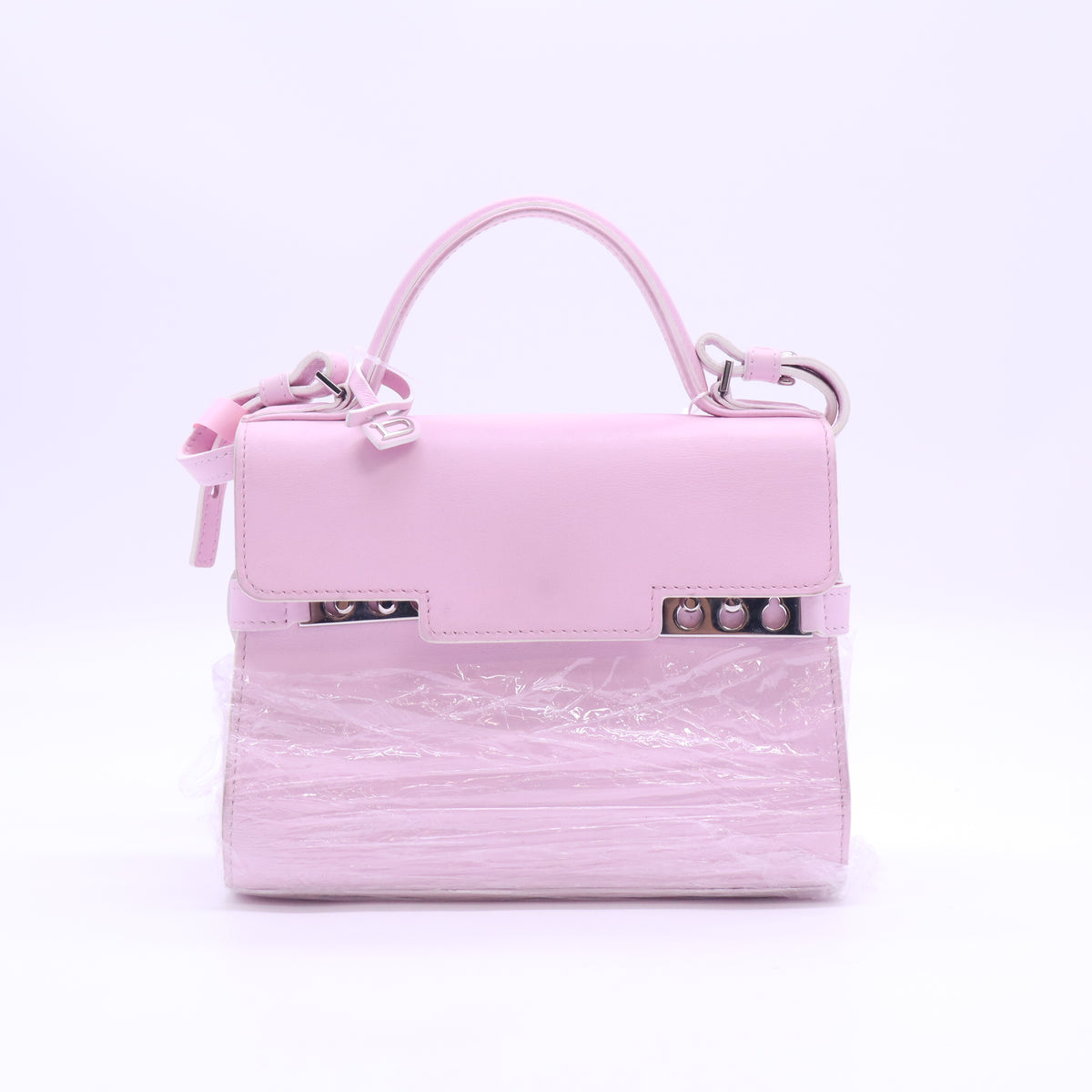 Delvaux Tempete MM Leather 2 Way Handbag Pink outlets  Twins LDJ5941