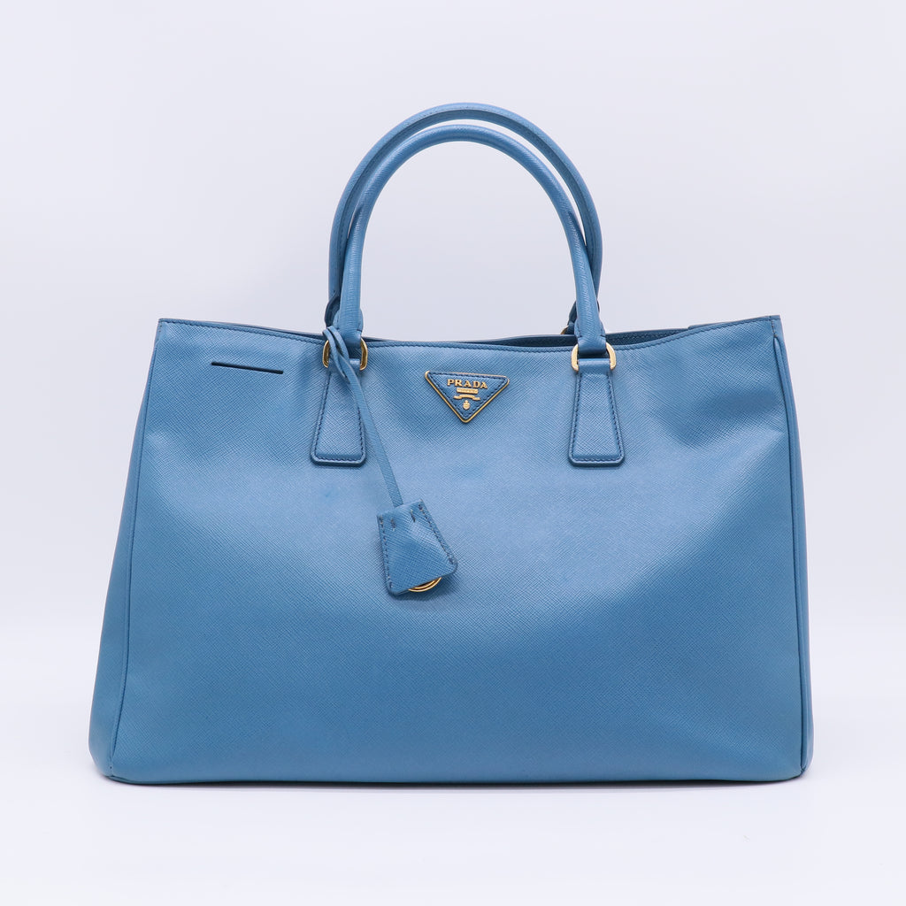 Prada Cobalto Saffiano Lux Leather Tote Bag  twins B23392