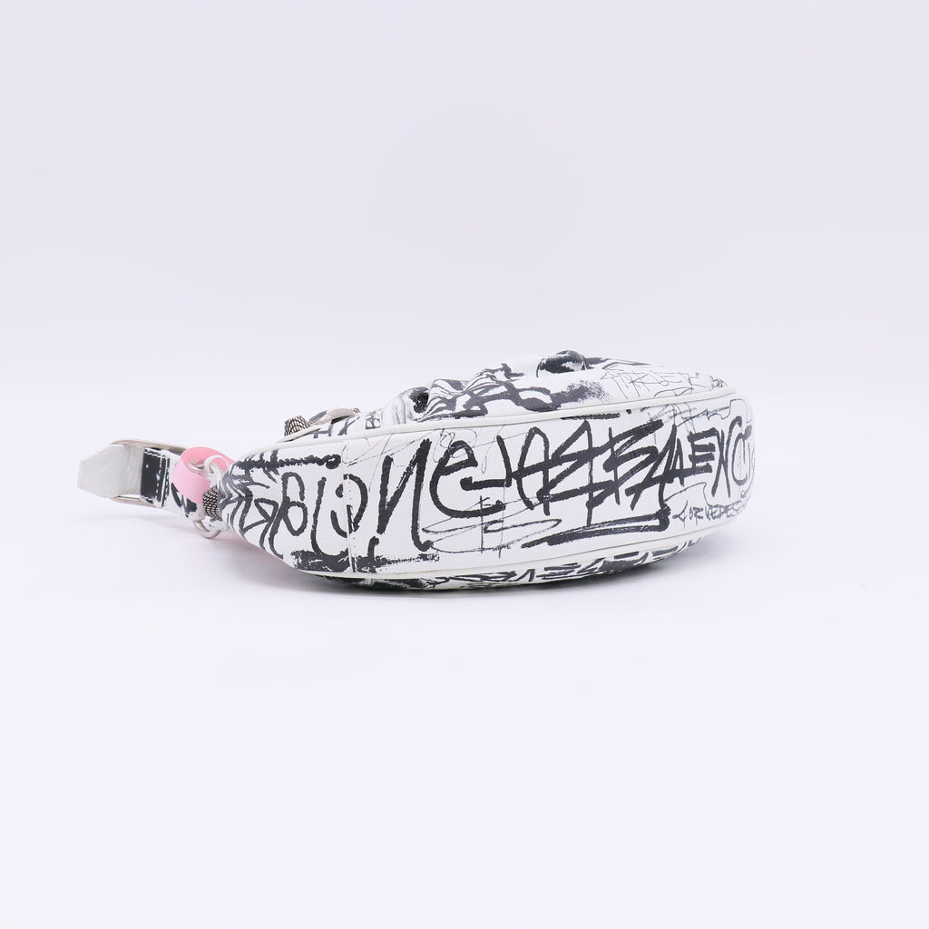 Le Cagole XS Shoulder Bag Black/White Graffiti twins LDJ5715