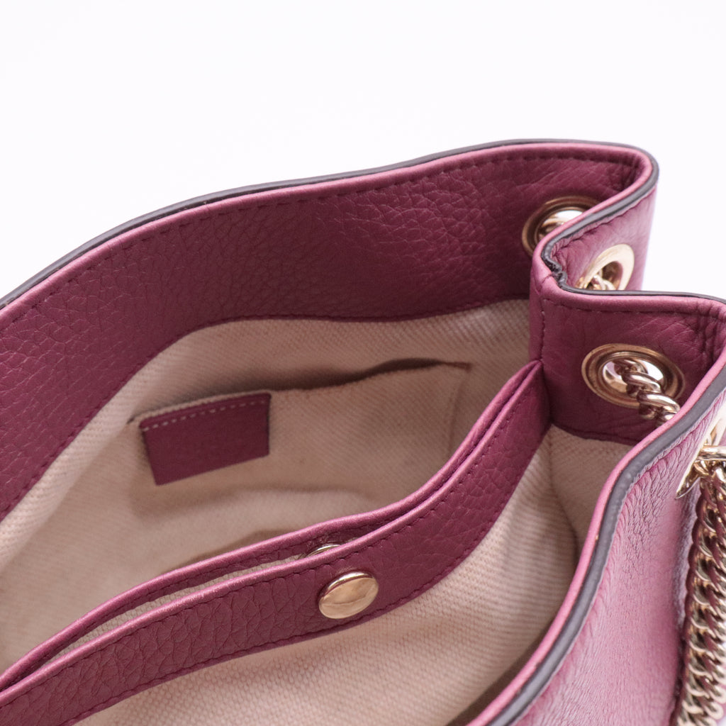Soho Chain Strap Shoulder Bag Leather Mini