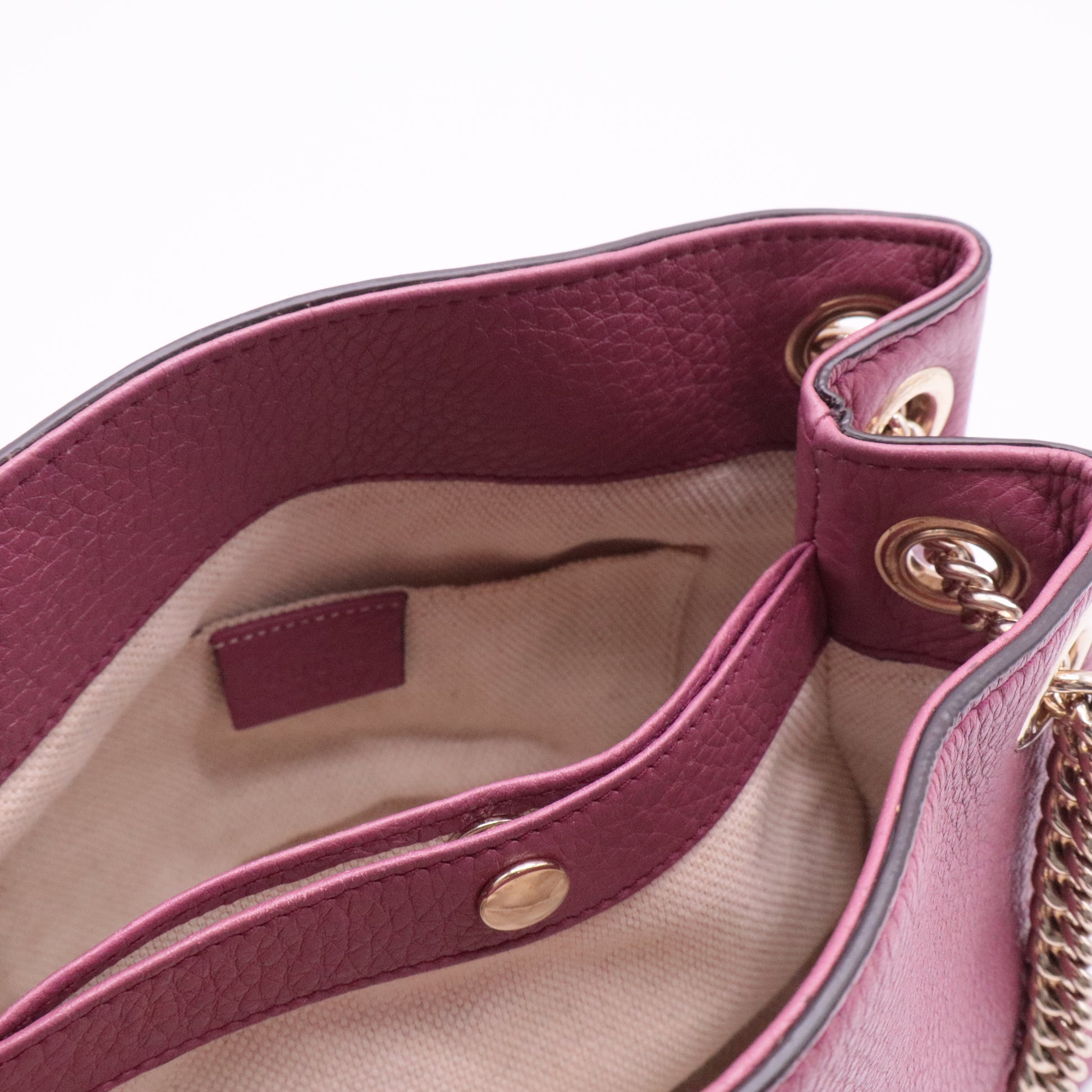 Soho Chain Strap Shoulder Bag Leather Mini