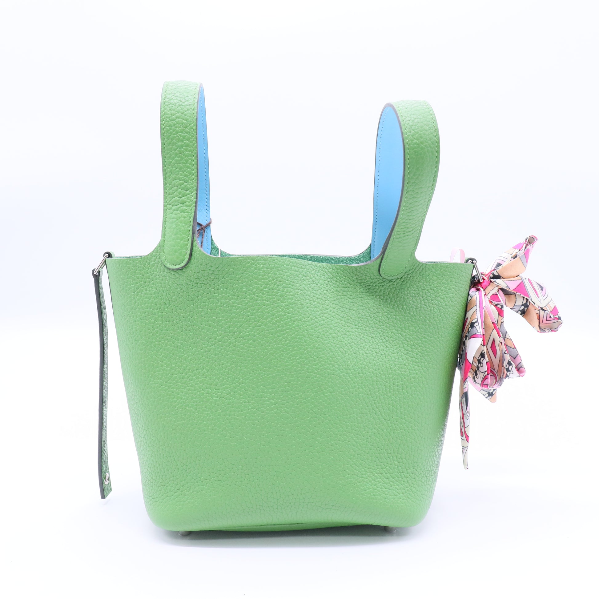 Hermès Picotin Lock 18 Vert Moyen Clemence Palladium Hardware Twins LDJ3108