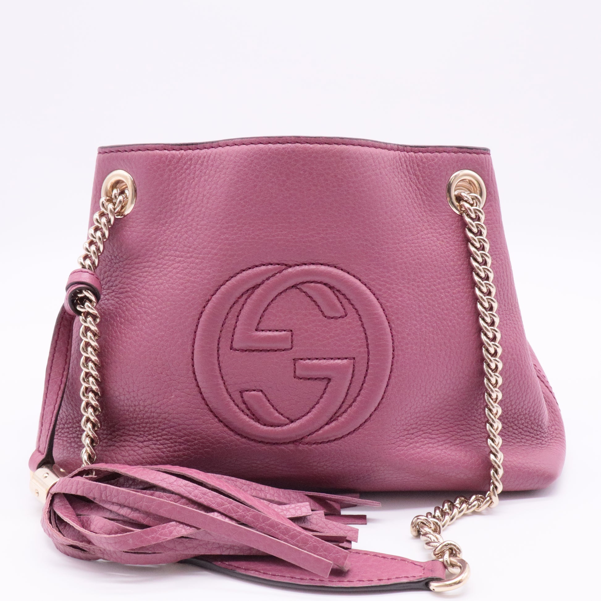 Soho Chain Strap Shoulder Bag Leather Mini