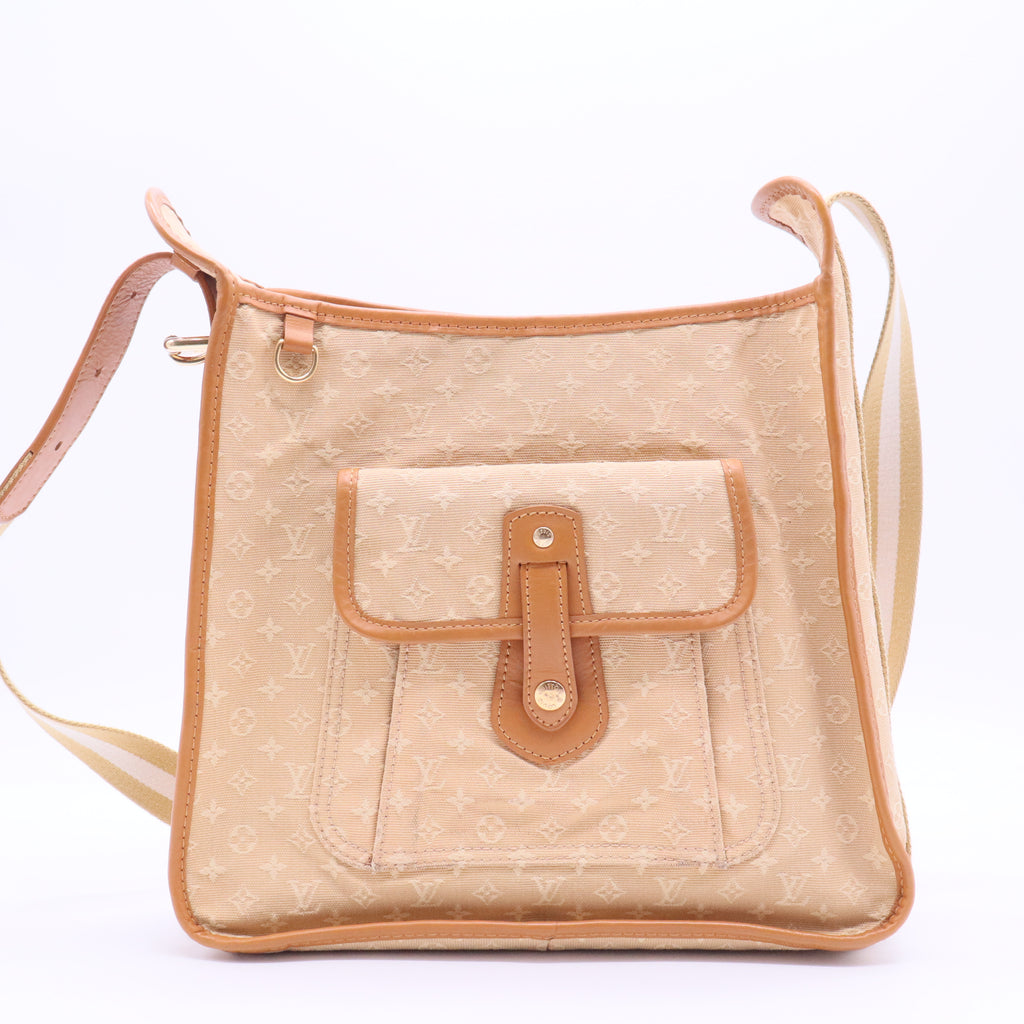Beige Monogram Lin Canvas Mary Kate Bag
