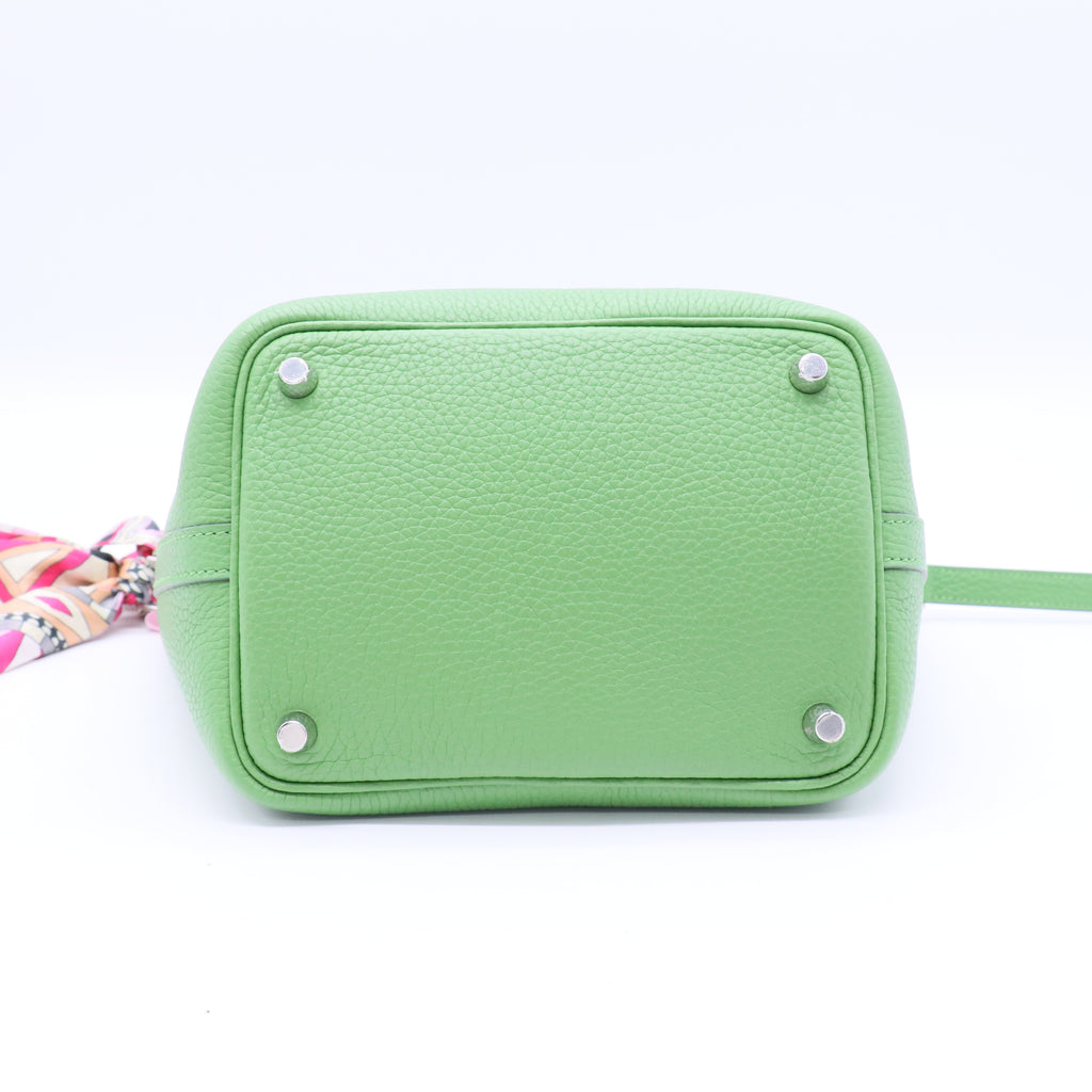 Hermès Picotin Lock 18 Vert Moyen Clemence Palladium Hardware Twins LDJ3108