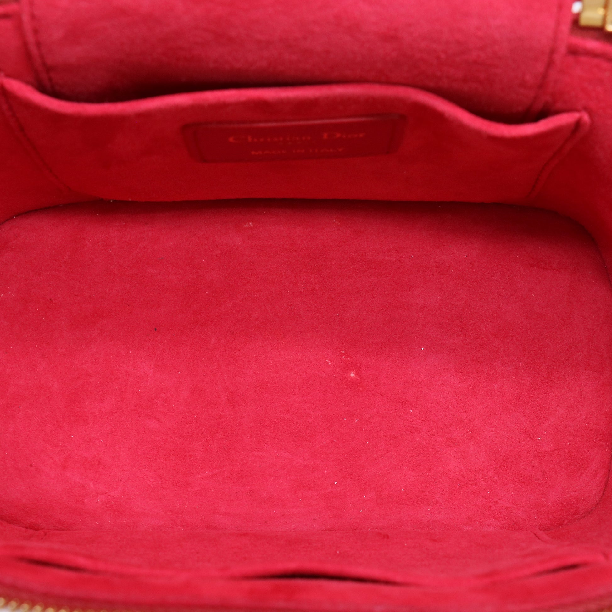 Small Dior Travel Vanity Case Poppy Red Cannage Lambskin twins LDJ5710