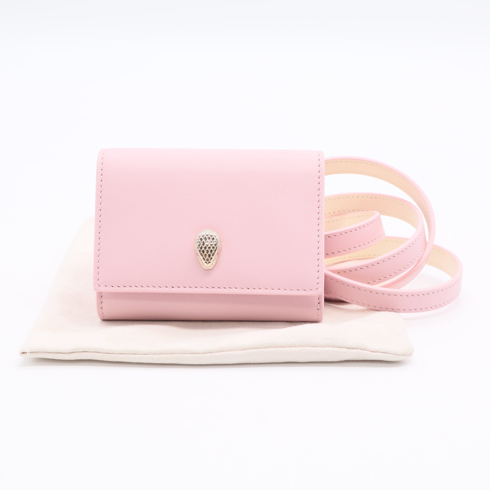 BVLGARI Serpenti Forever Crossbody Card Holder in Calf Leather Twins LDJ3100